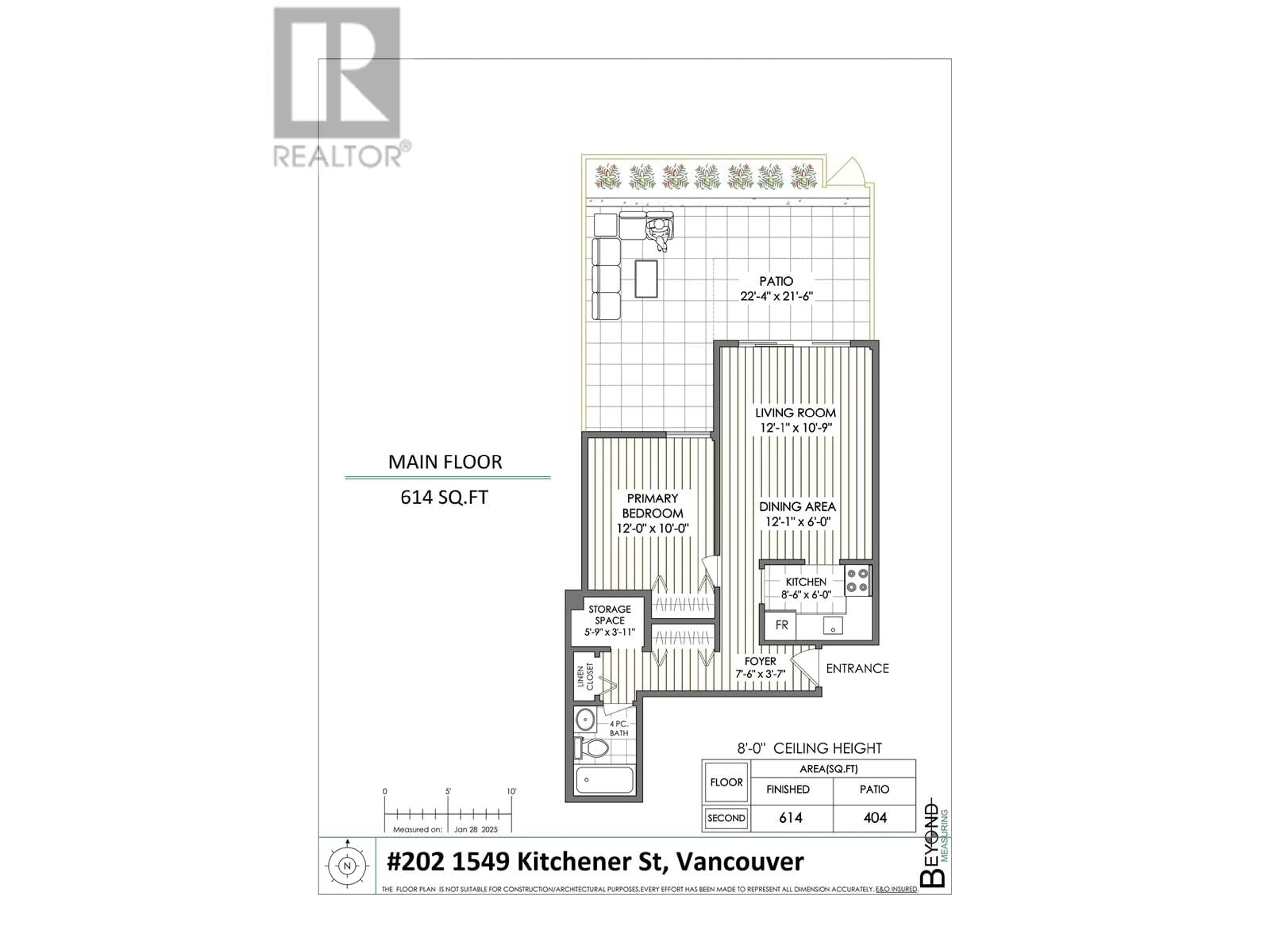 Floor plan for 202 1549 KITCHENER STREET, Vancouver British Columbia V5L2V8