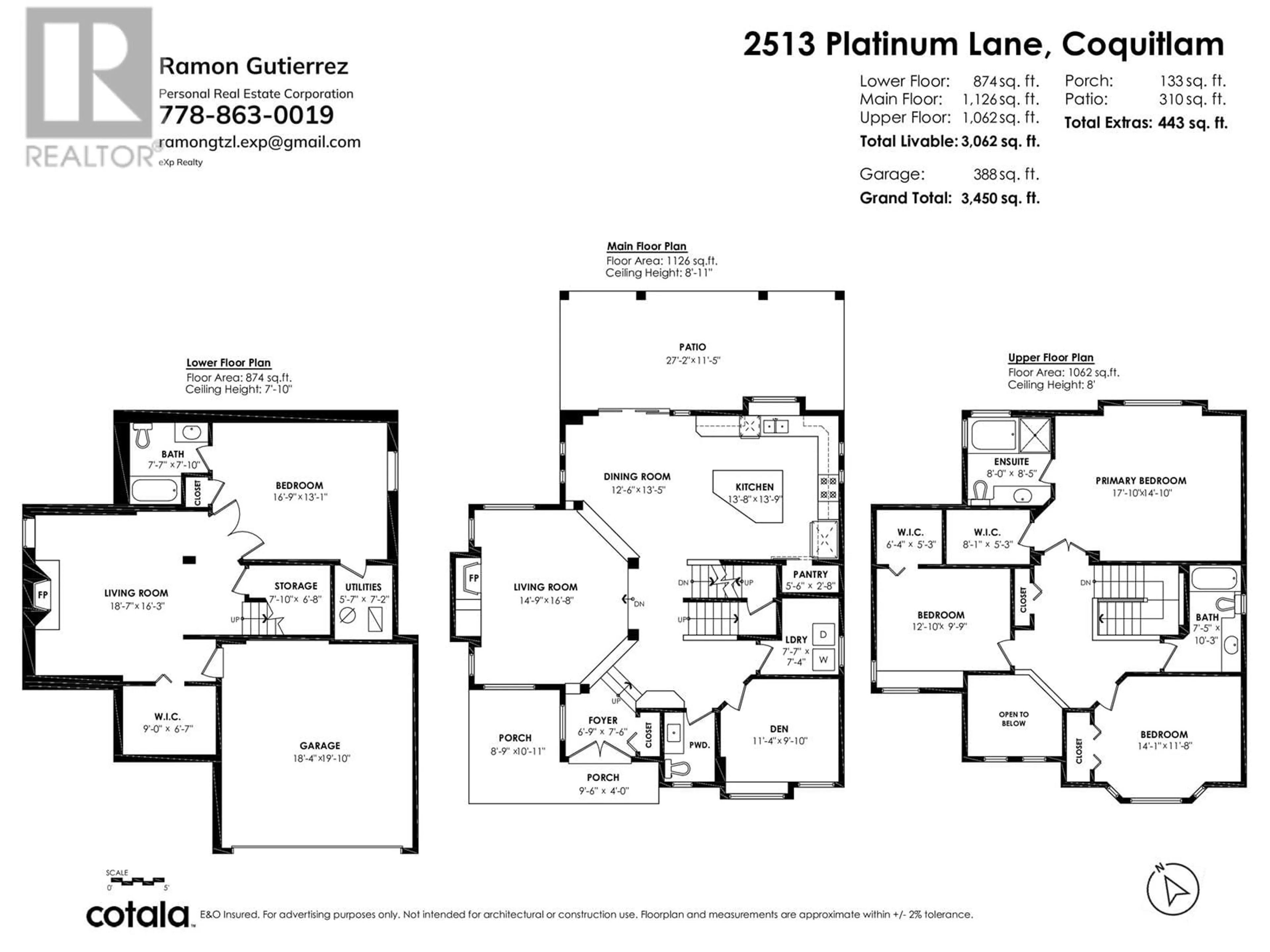 Floor plan for 2513 PLATINUM LANE, Coquitlam British Columbia V3E3L1