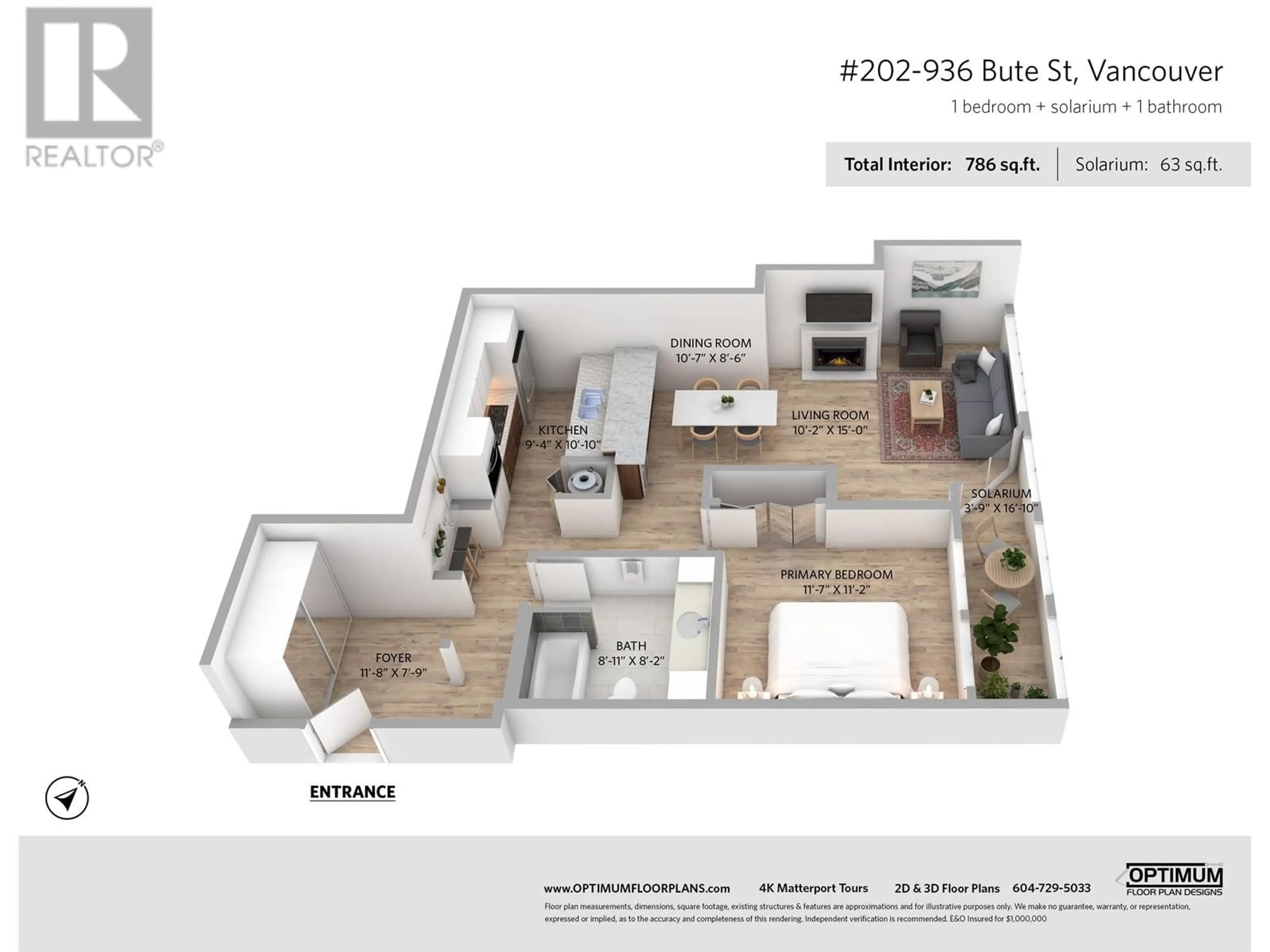 Floor plan for 202 936 BUTE STREET, Vancouver British Columbia V6E1Y8