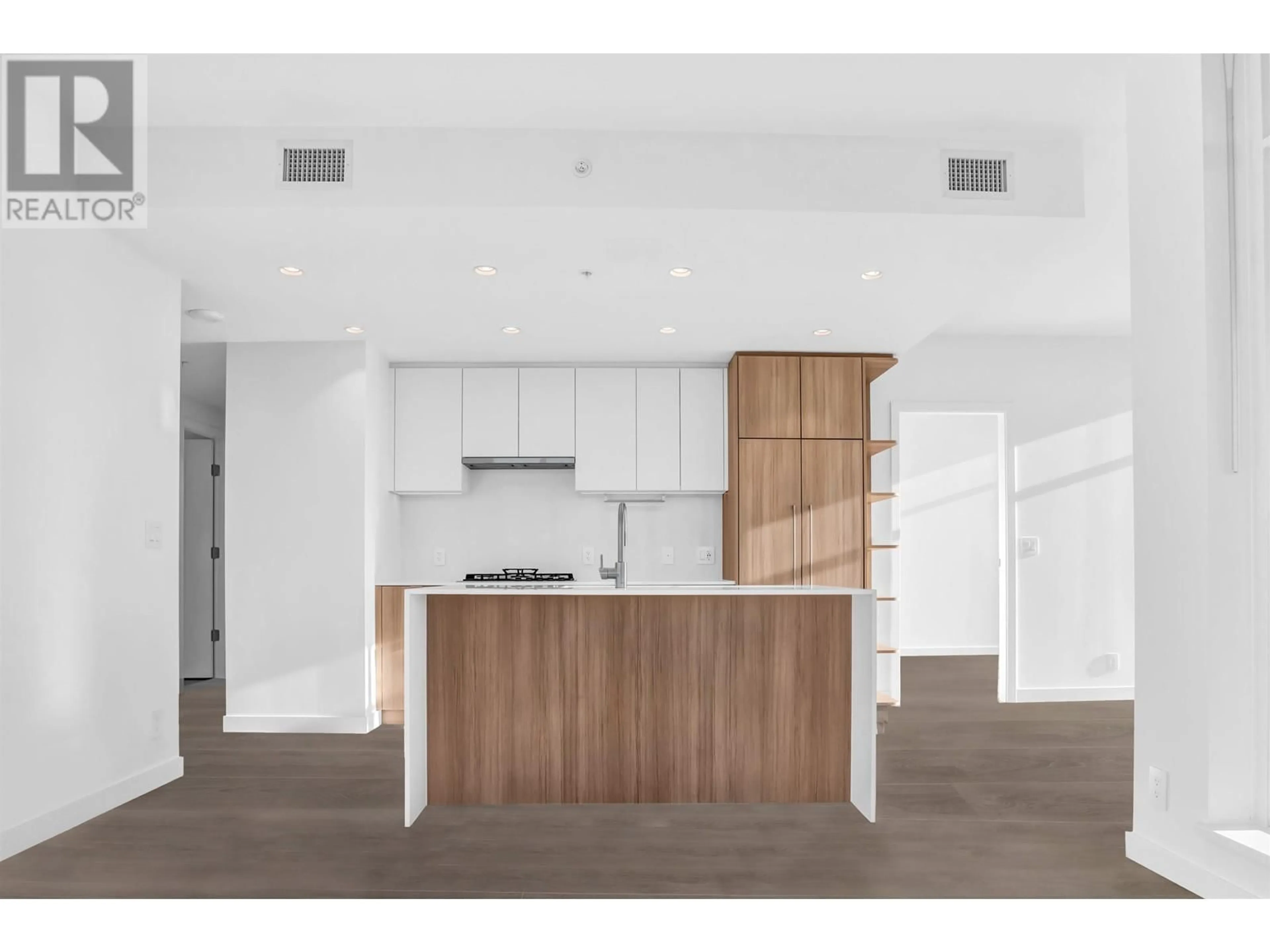 Open concept kitchen, wood/laminate floor for 704 505 NELSON STREET, Coquitlam British Columbia V3J0R5