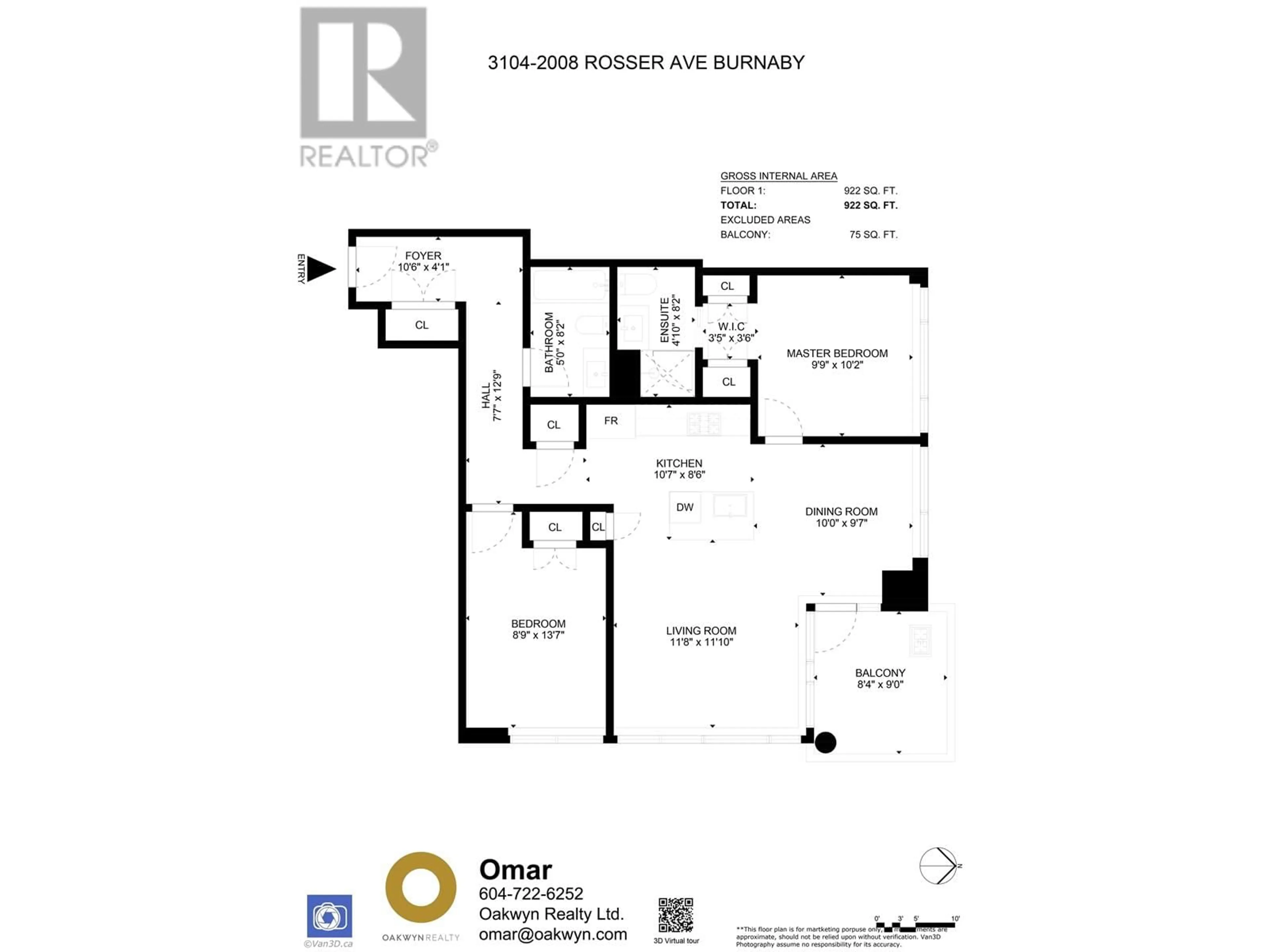 Floor plan for 3104 2008 ROSSER AVENUE, Burnaby British Columbia V5C0H8