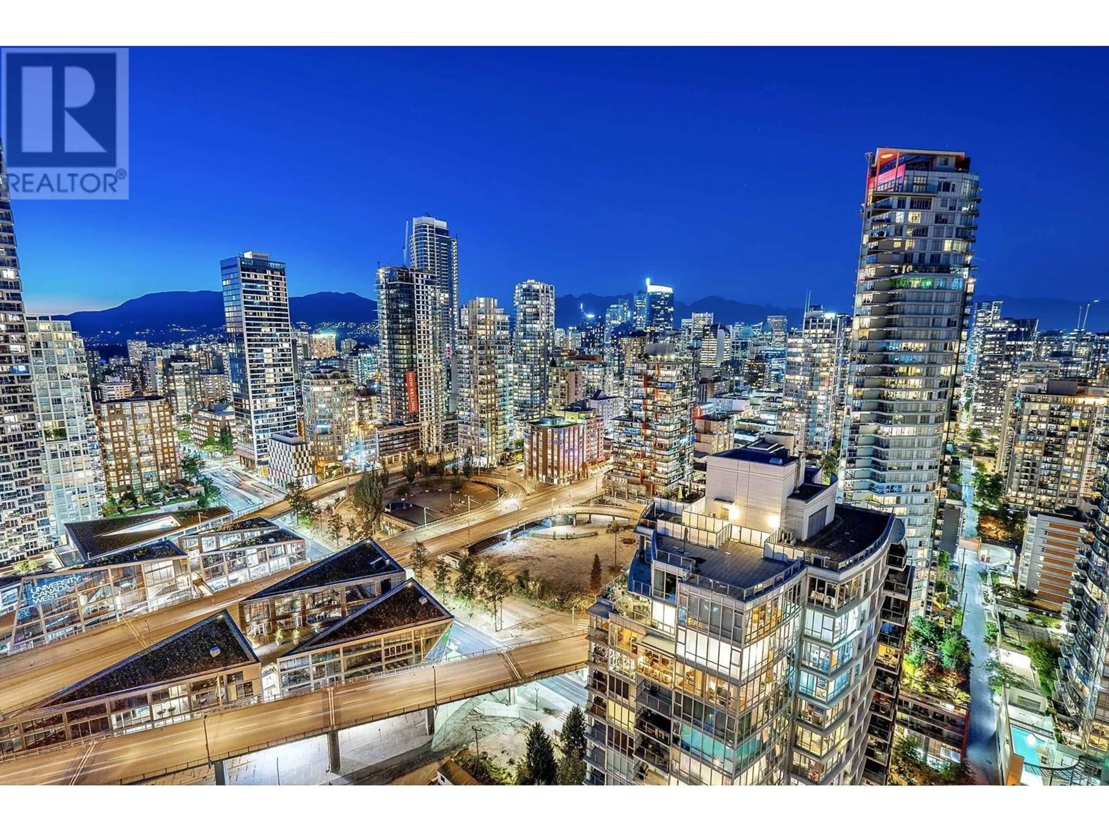 A pic from outside/outdoor area/front of a property/back of a property/a pic from drone, city buildings view from balcony for 3207 583 BEACH CRESCENT, Vancouver British Columbia V6Z3E6