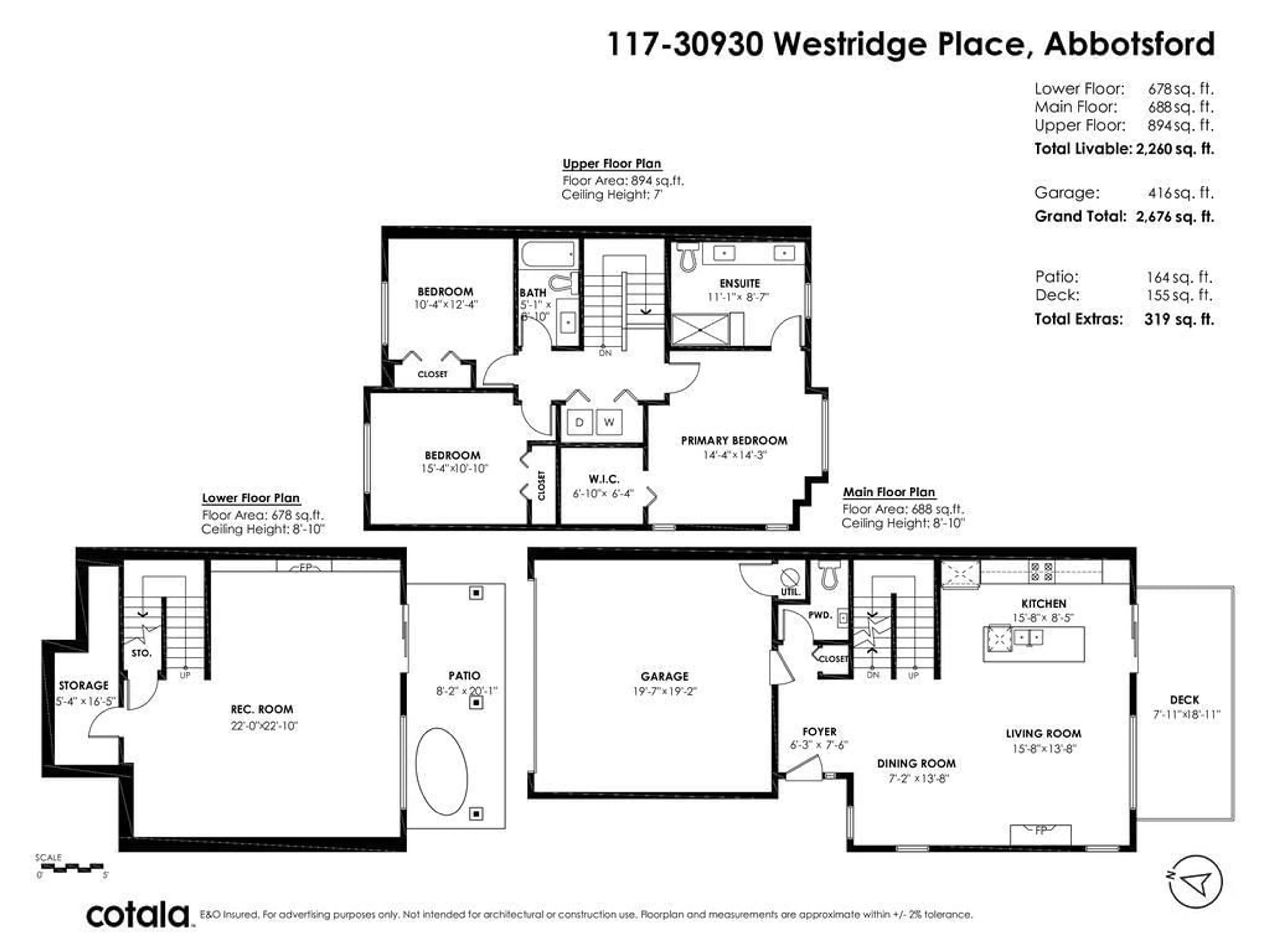 Floor plan for 117 30930 WESTRIDGE PLACE, Abbotsford British Columbia V2T0H6