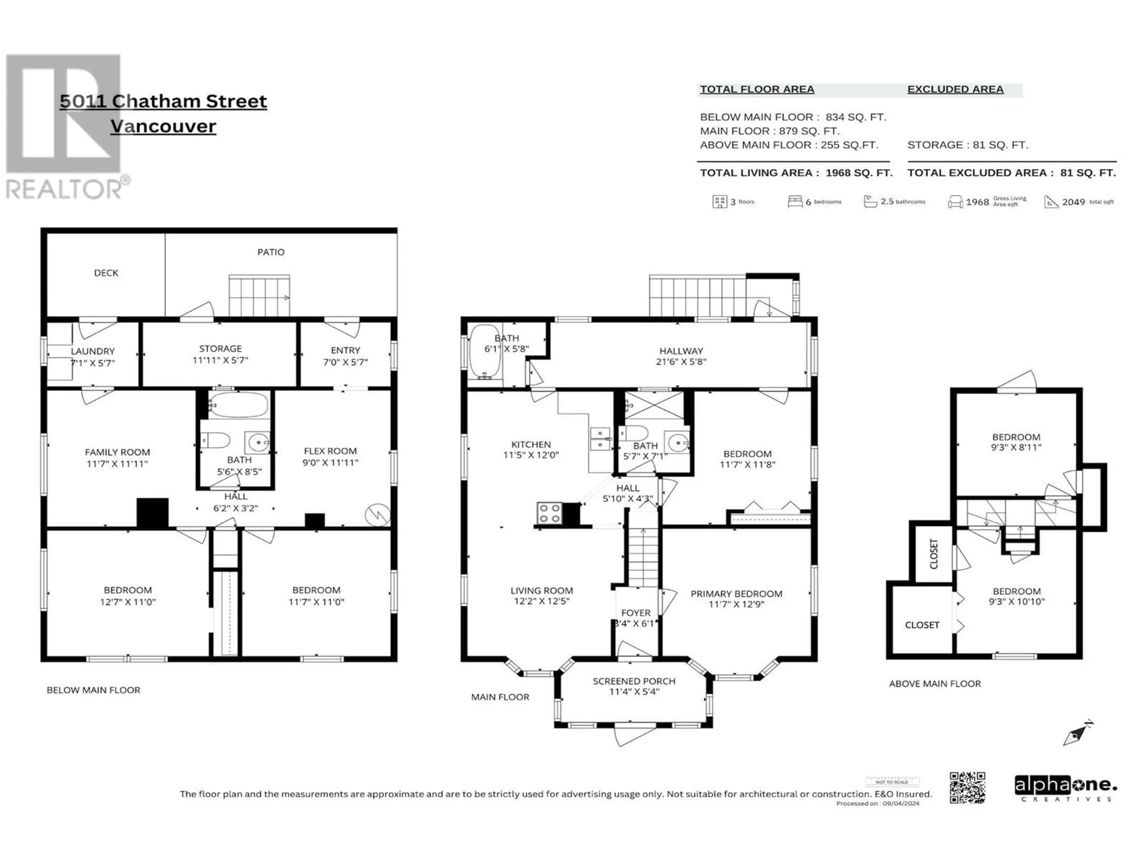 Floor plan for 5011 CHATHAM STREET, Vancouver British Columbia V5R3Z2