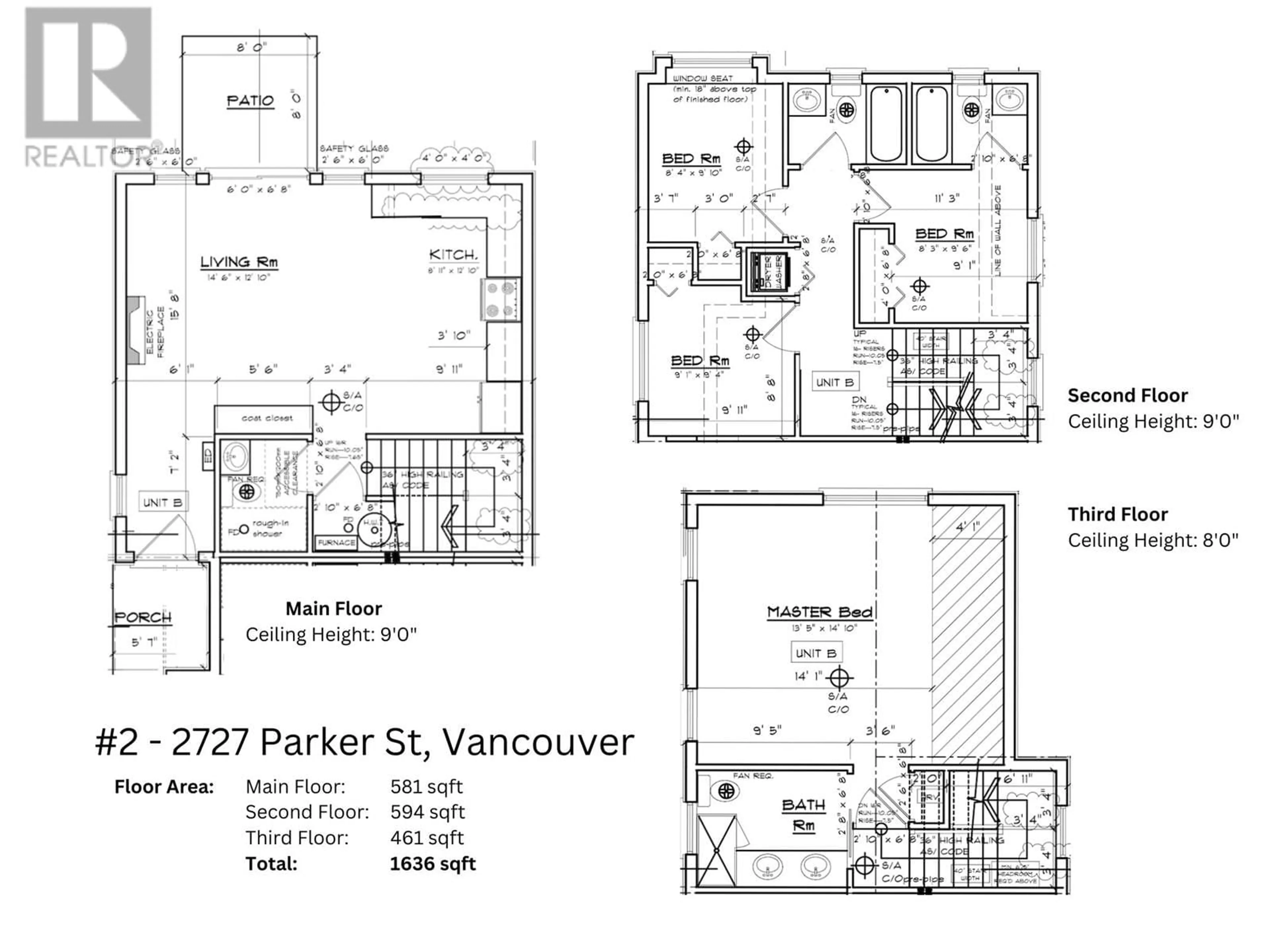 Floor plan for 2 2727 PARKER STREET, Vancouver British Columbia V5K2T6