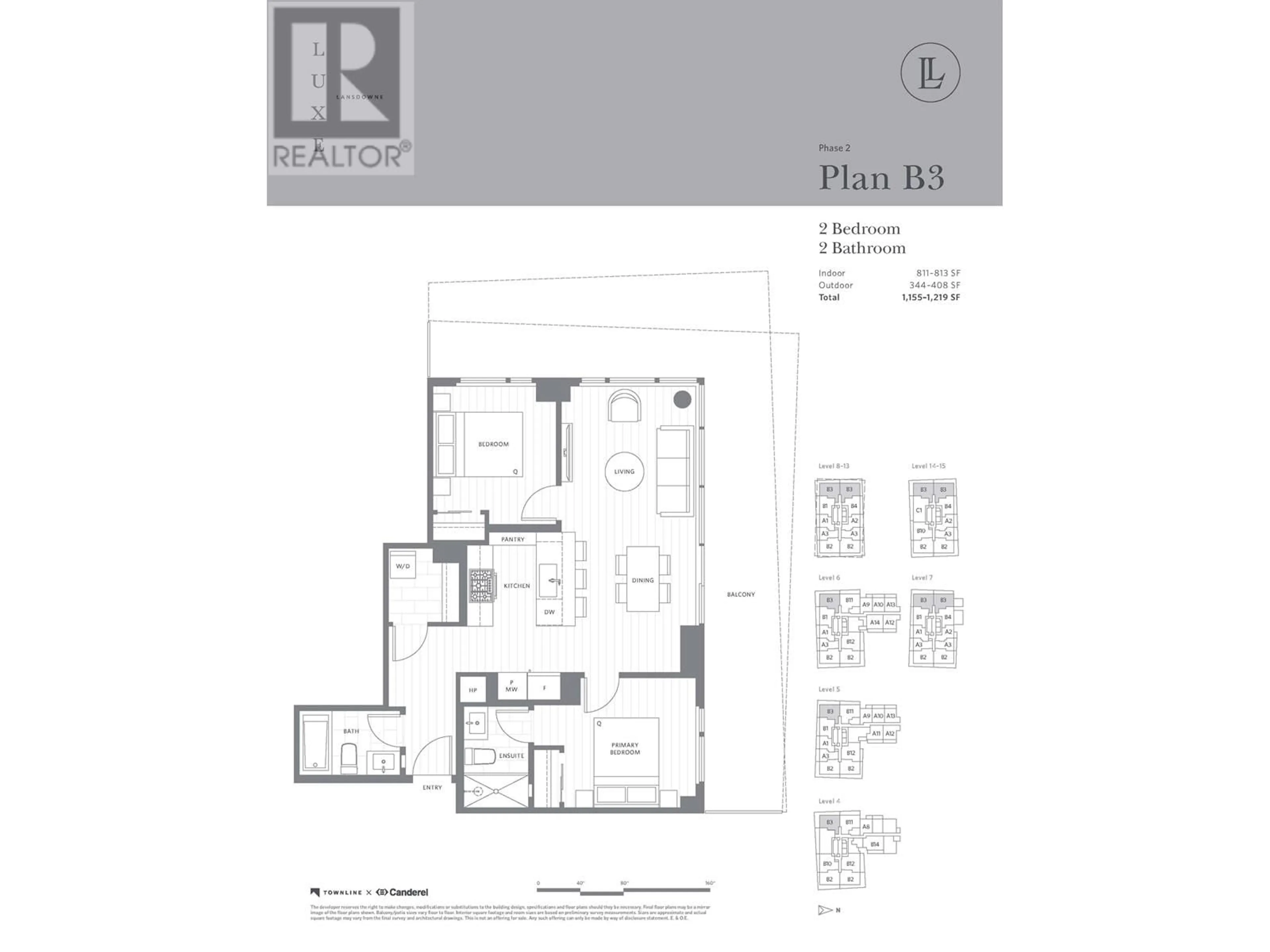 Floor plan for 407 7977 LANSDOWNE ROAD, Richmond British Columbia V6X2X9