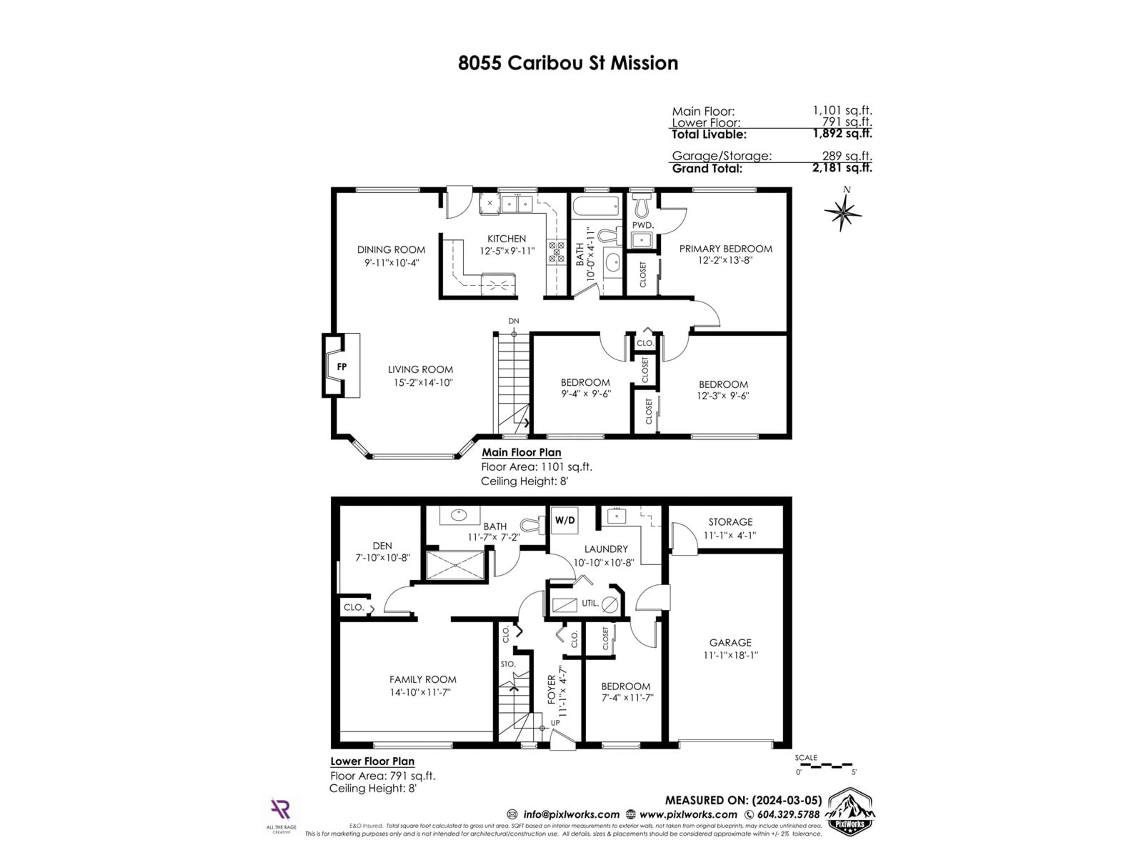 Floor plan for 8055 CARIBOU, Mission British Columbia V2V5R1