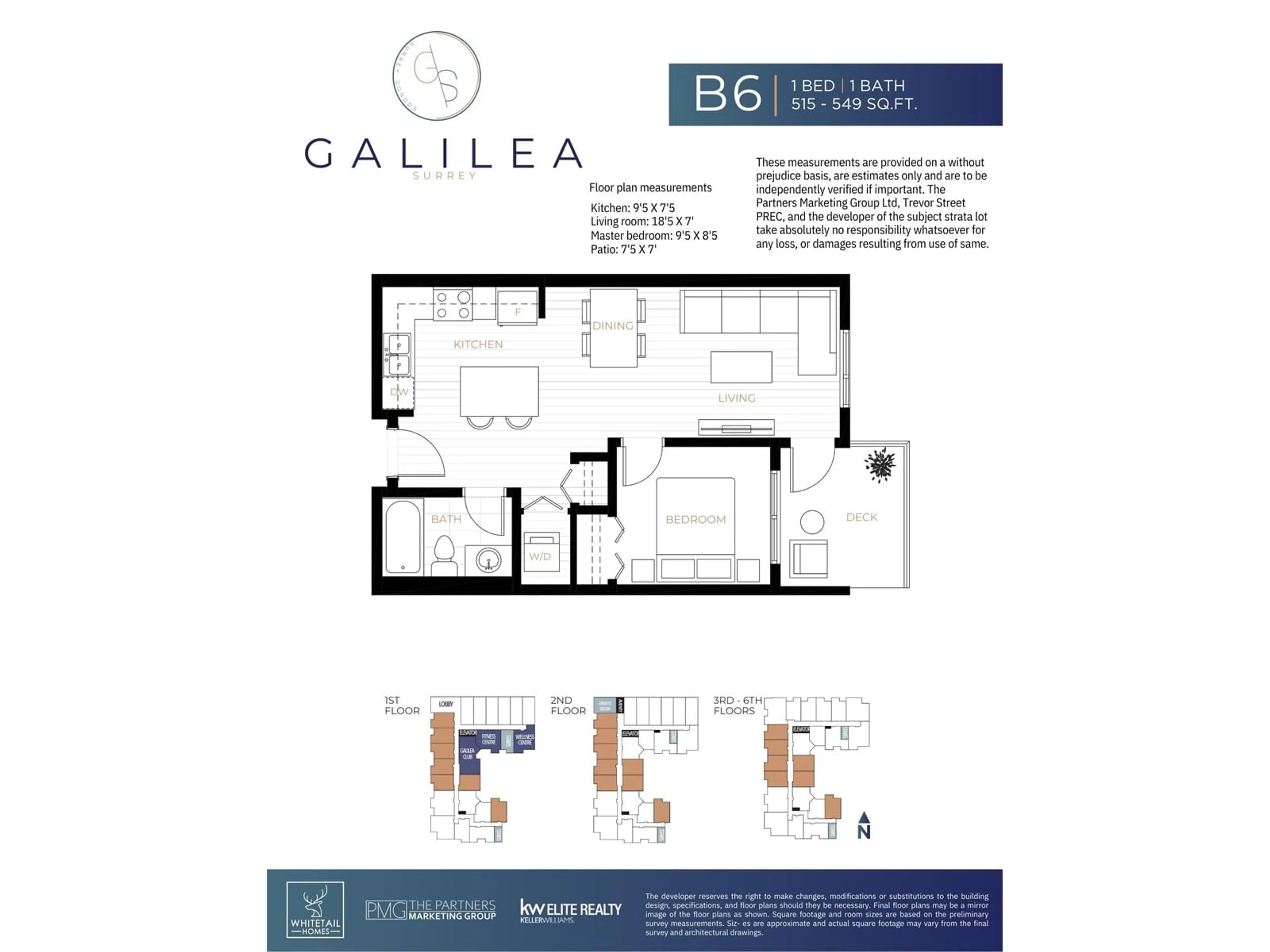 Floor plan for 104 - 13458 95, Surrey British Columbia V3V1P5