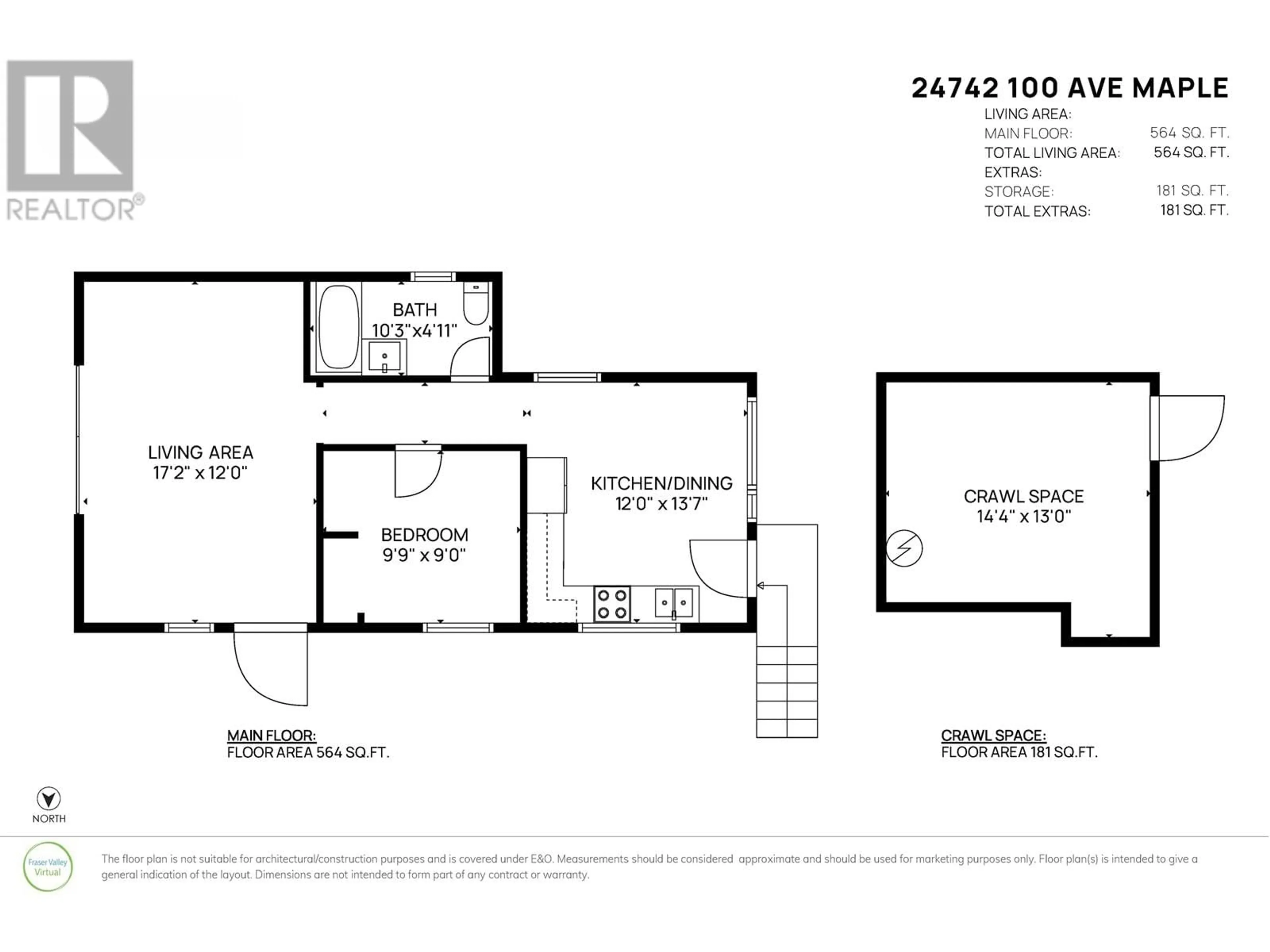 Floor plan for 24742 100 AVENUE, Maple Ridge British Columbia V2W1J8