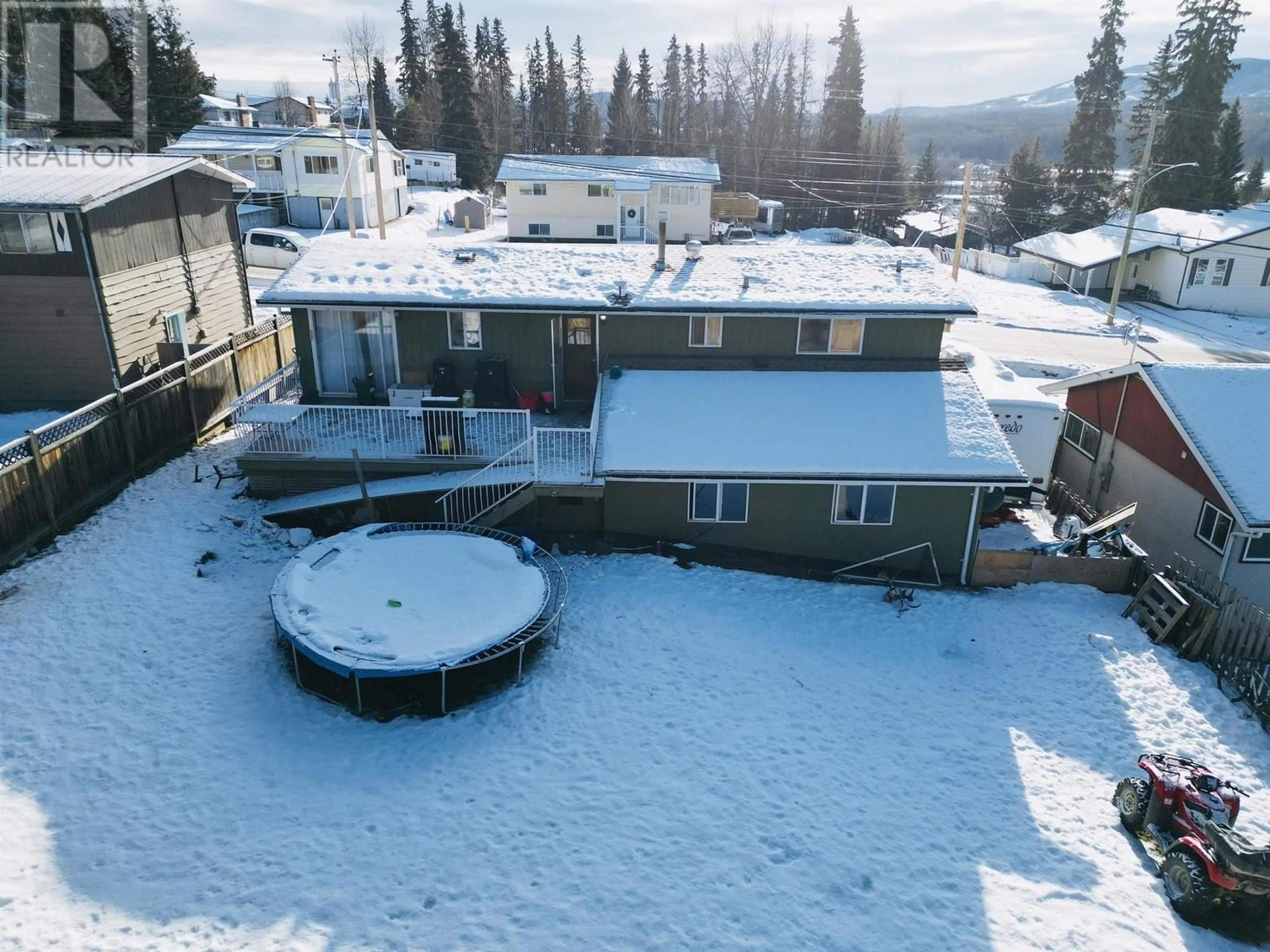 A pic from outside/outdoor area/front of a property/back of a property/a pic from drone, mountain view for 275 5TH AVENUE, Burns Lake British Columbia V0J1E0