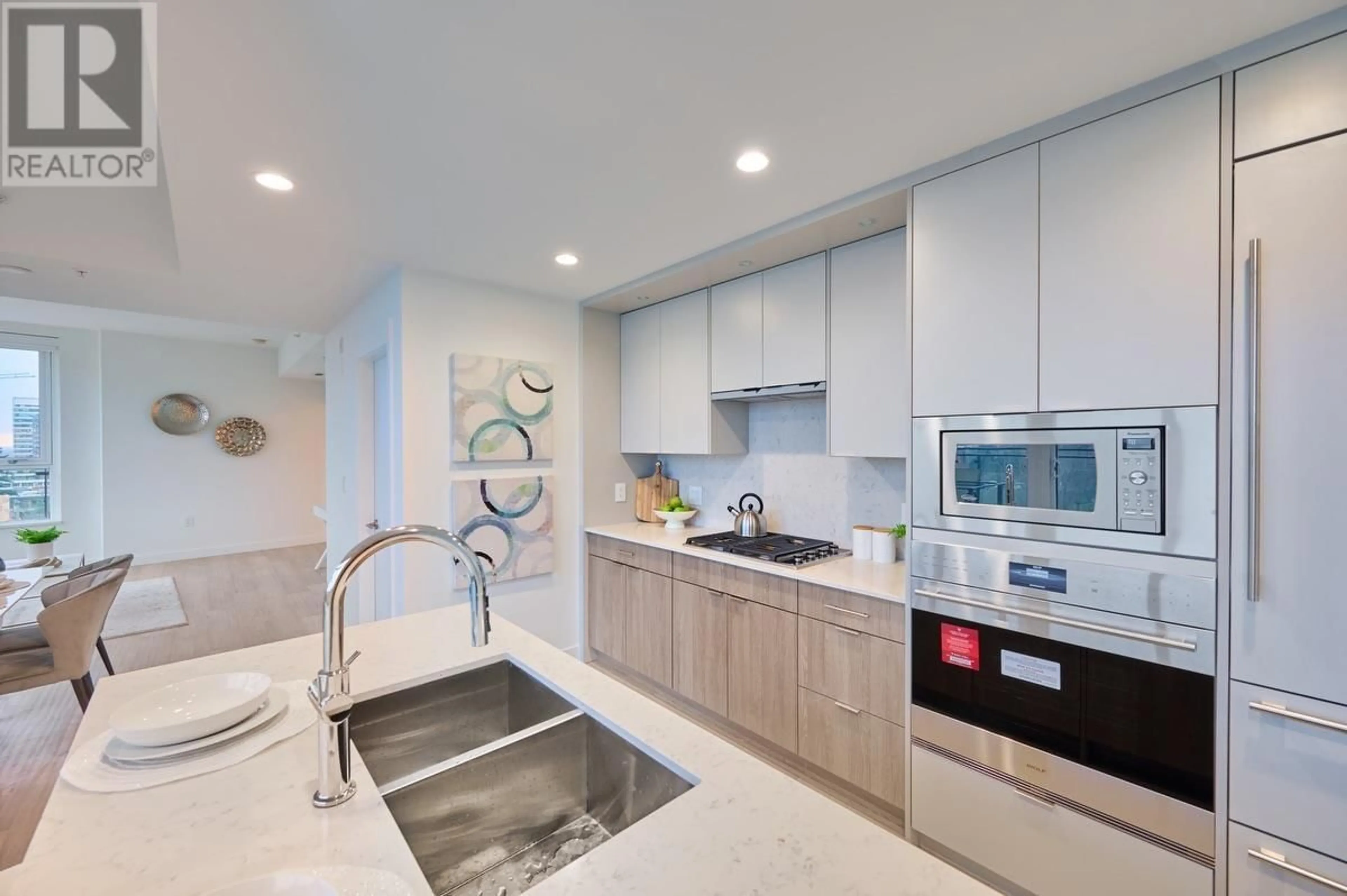 Contemporary kitchen, ceramic/tile floor for 502 7638 CAMBIE STREET, Vancouver British Columbia V6P3H7