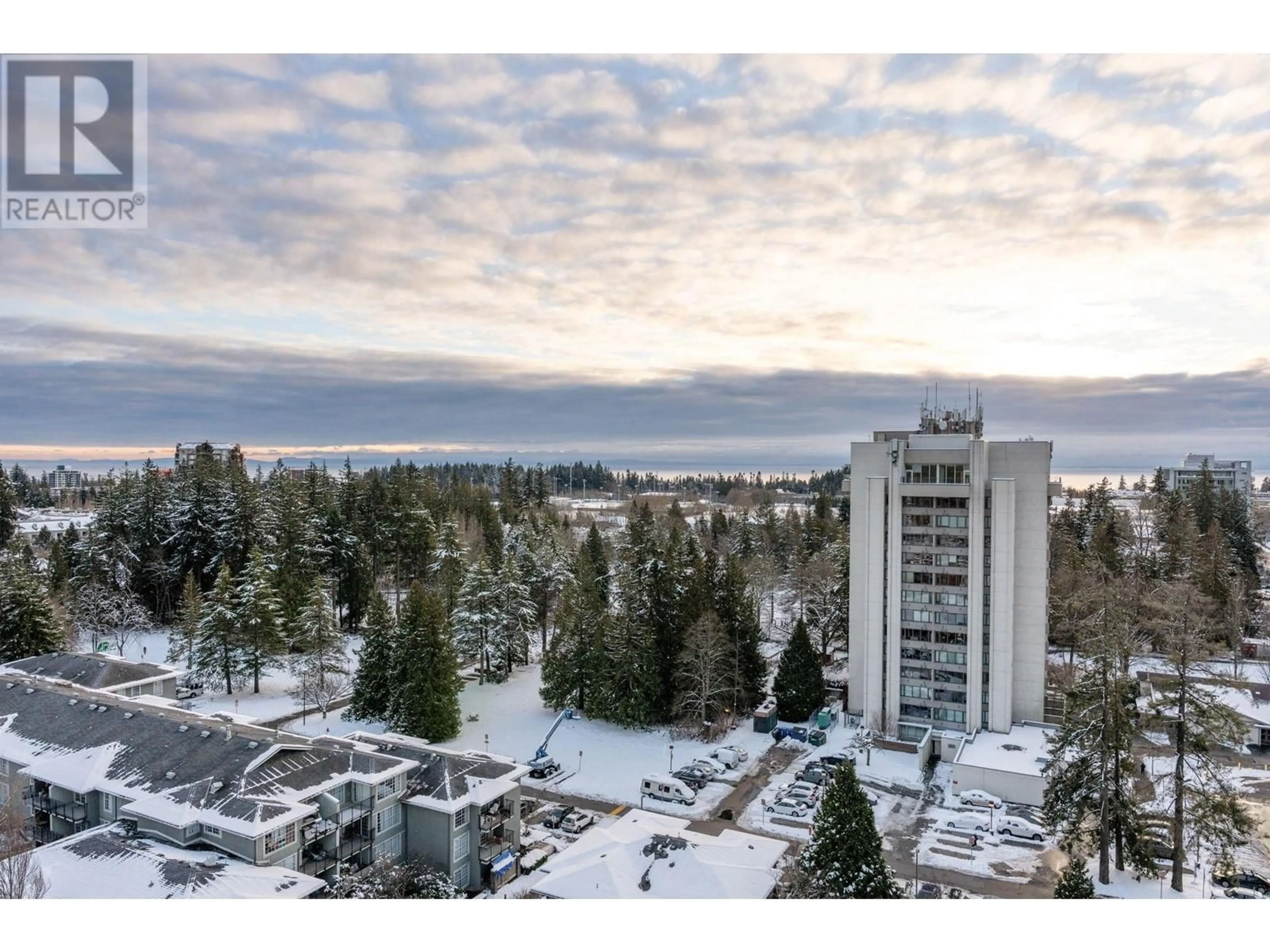 A pic from outside/outdoor area/front of a property/back of a property/a pic from drone, mountain view for 1302 - 5380 CROOKED BRANCH ROAD, Vancouver British Columbia V6T0E5