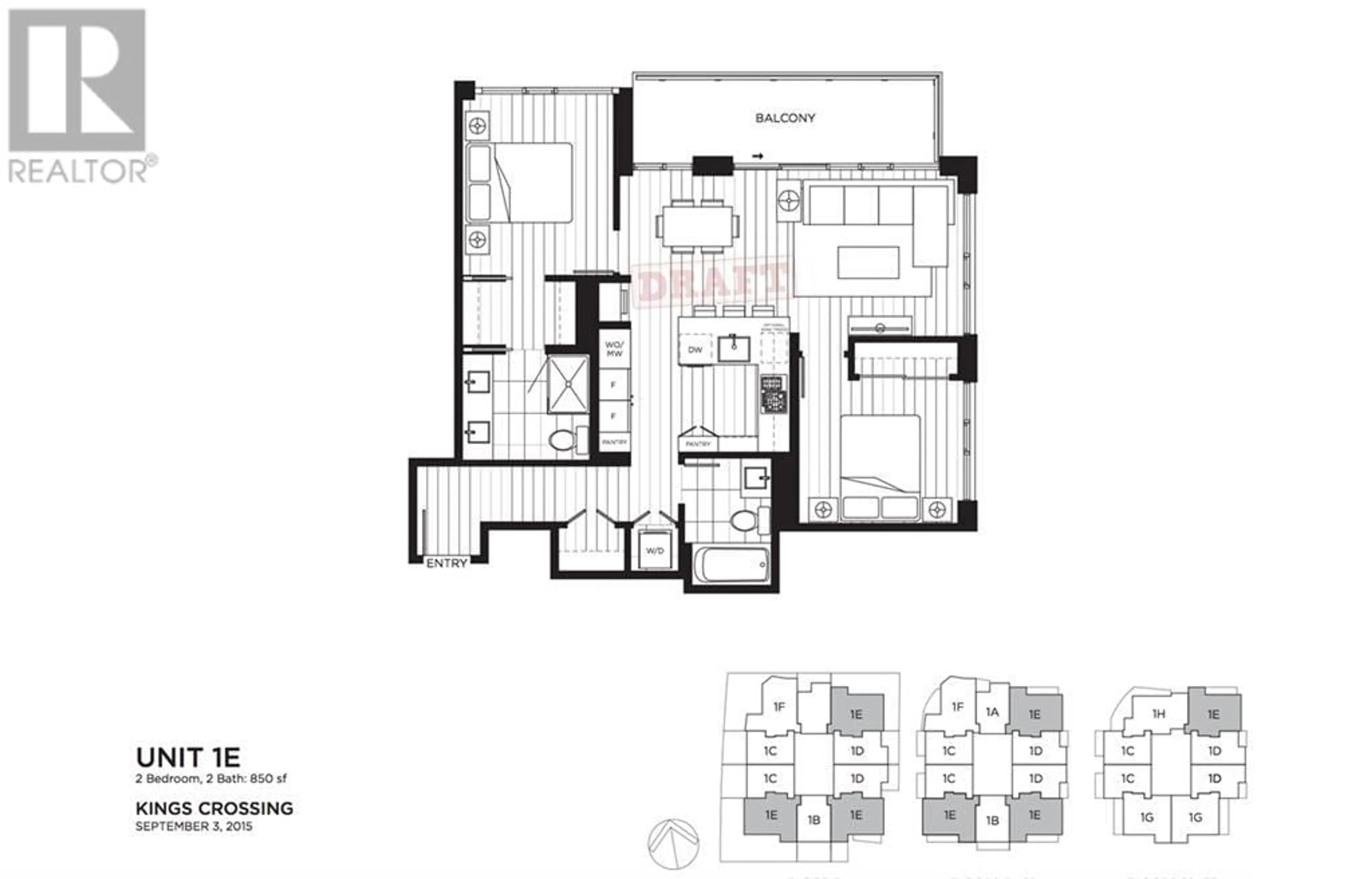 Floor plan for 2708 7388 KINGSWAY, Burnaby British Columbia V3N0G9