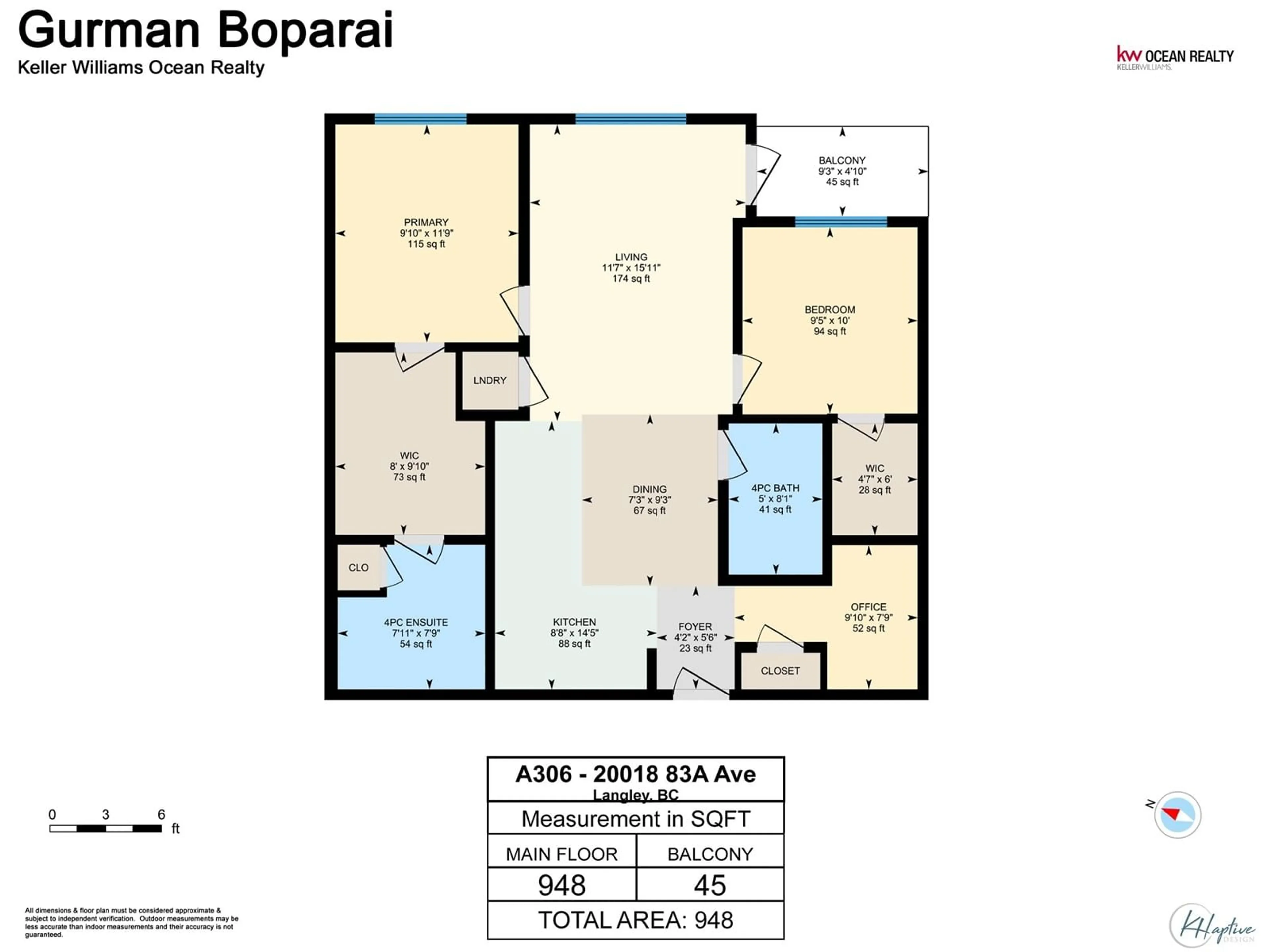 Floor plan for A306 20018 83A AVENUE, Langley British Columbia V2Y3P2