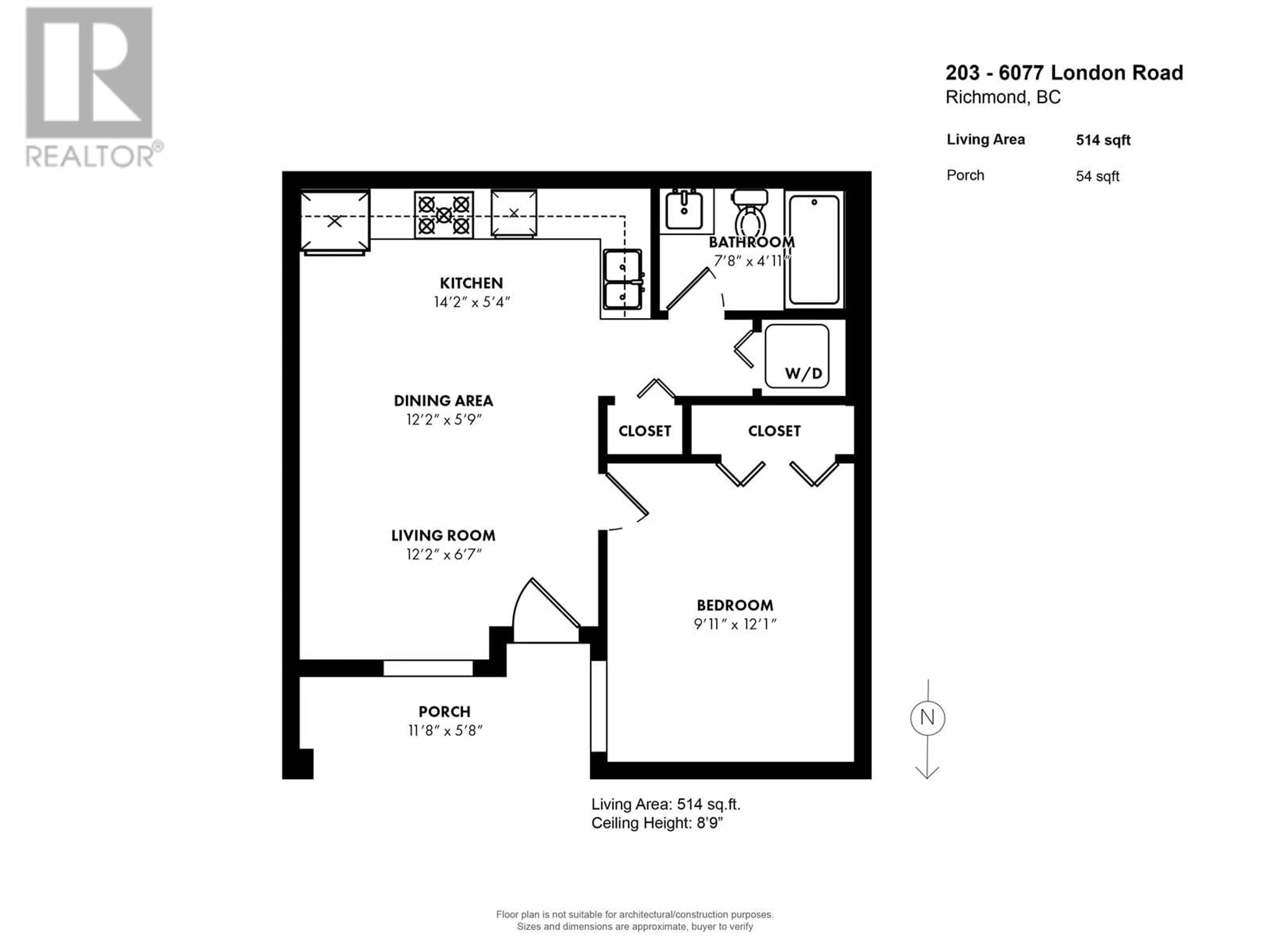 Floor plan for 203 - 6077 LONDON ROAD, Richmond British Columbia V7E0A7