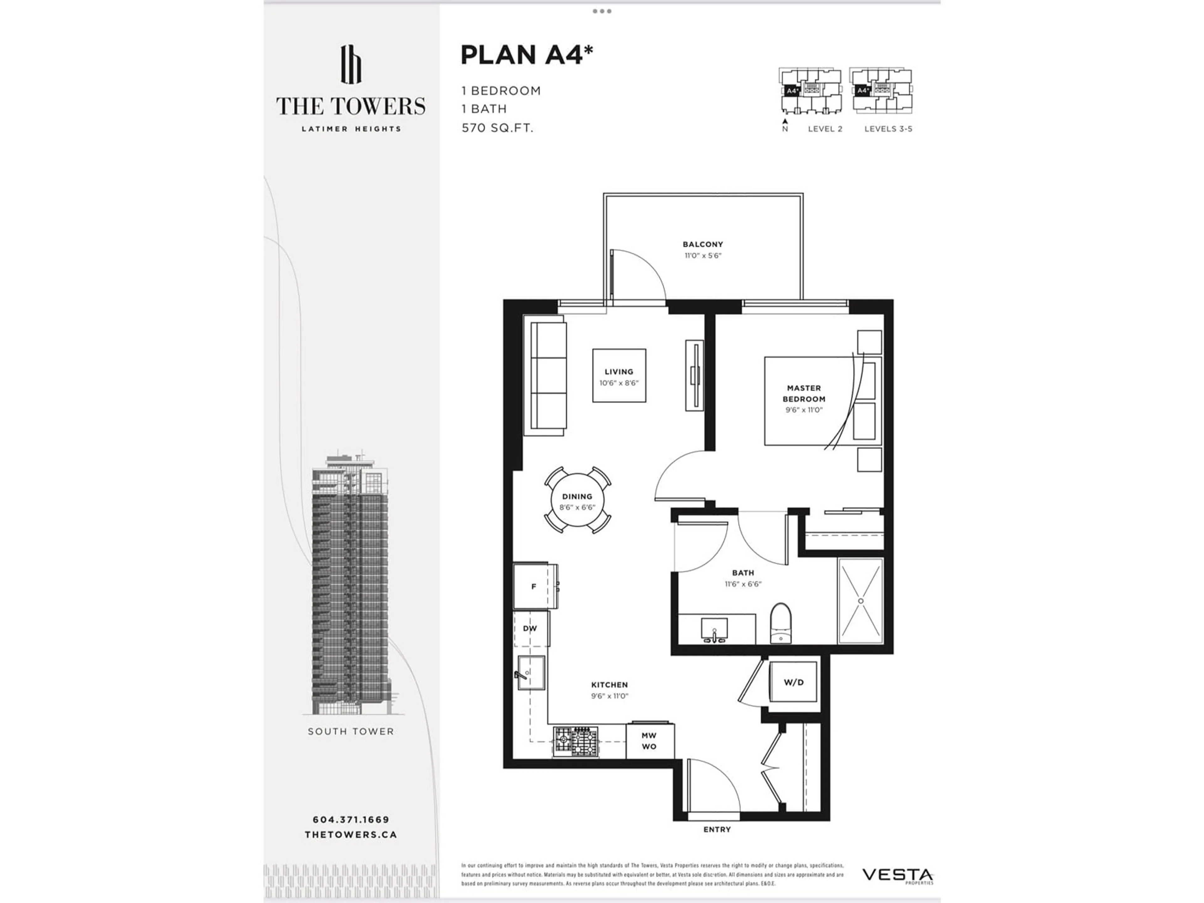 Floor plan for 502 20065 85 AVENUE, Langley British Columbia V2Y3Y4