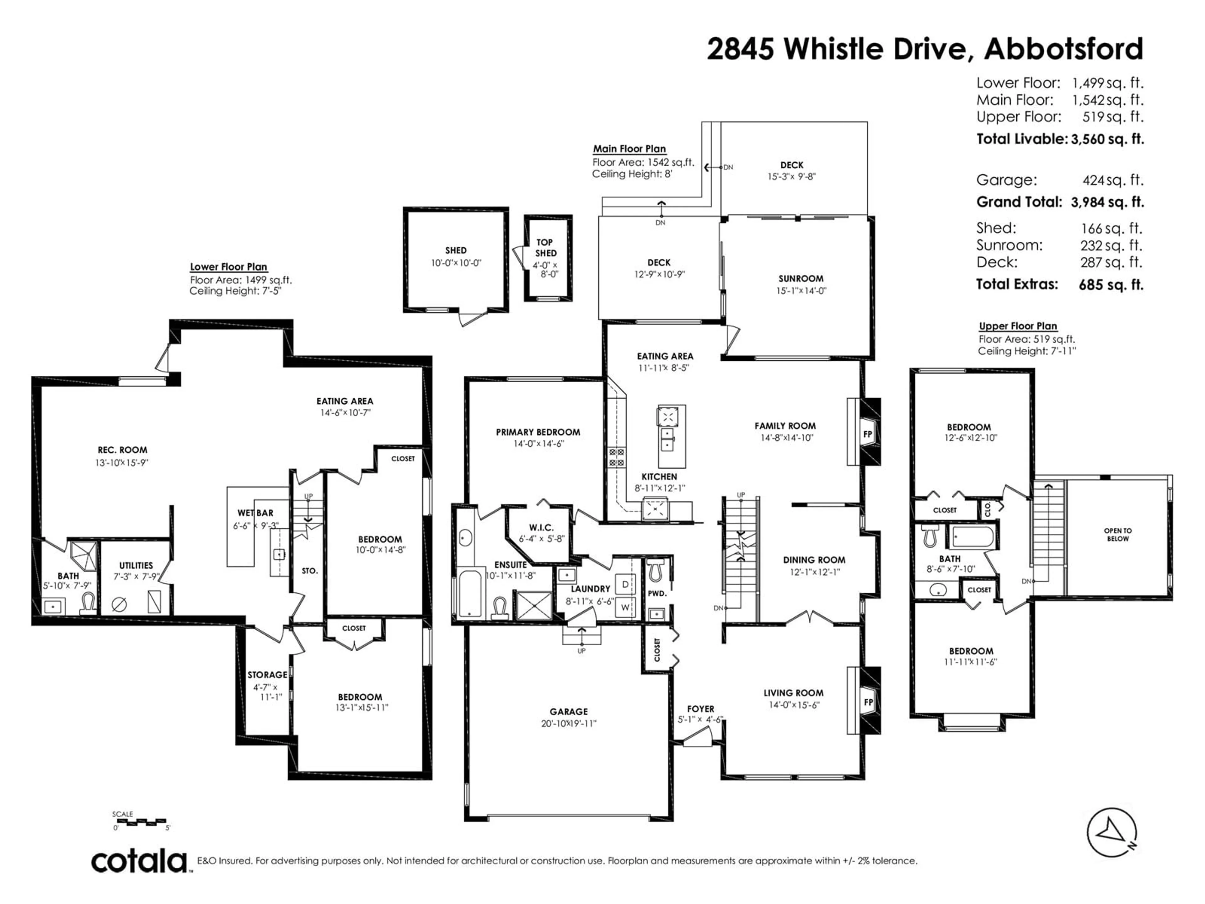 Floor plan for 2845 WHISTLE DRIVE, Abbotsford British Columbia V4X2R7