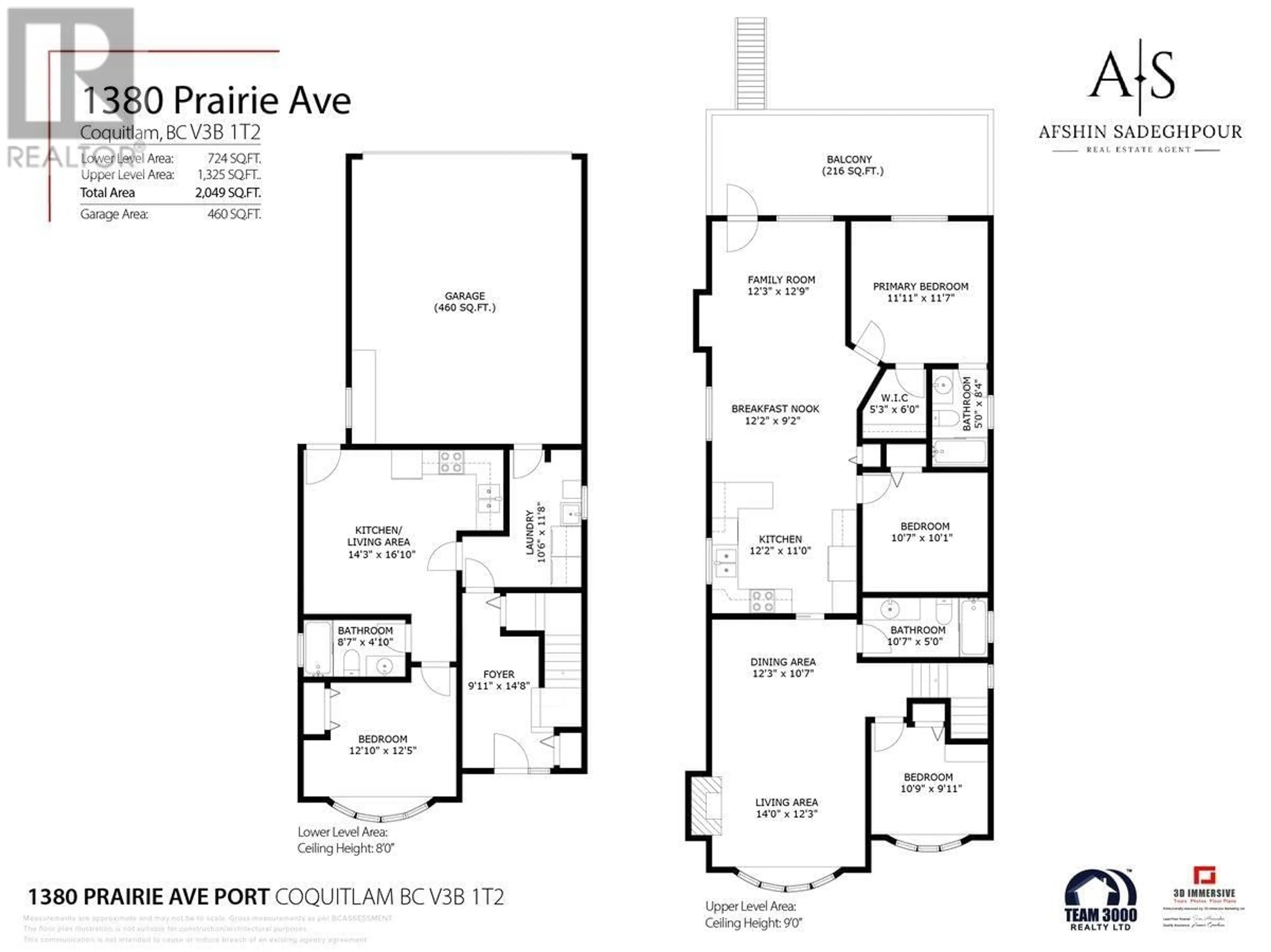 Floor plan for 1380 PRAIRIE AVENUE, Port Coquitlam British Columbia V3B1T2