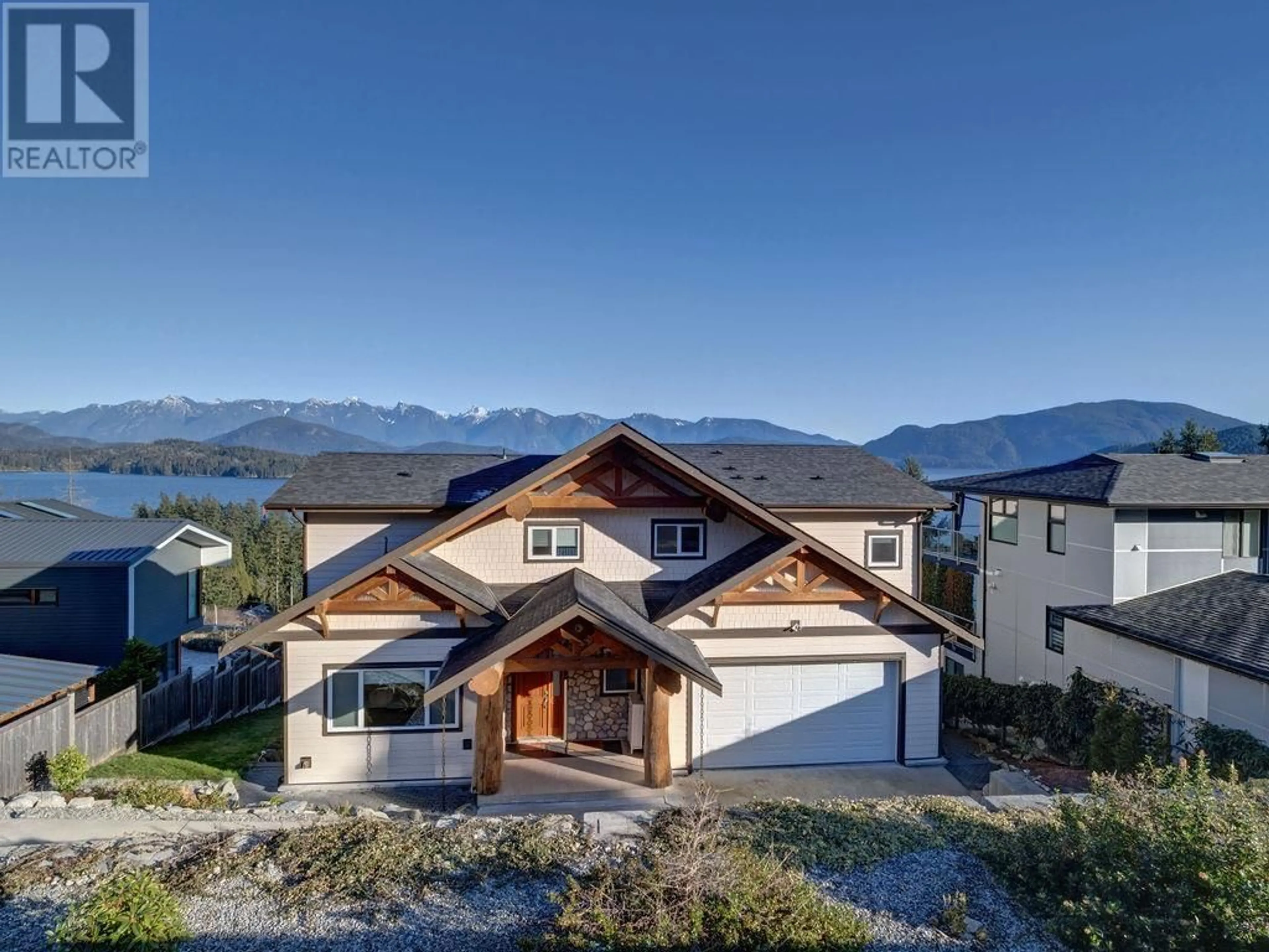 A pic from outside/outdoor area/front of a property/back of a property/a pic from drone, mountain view for 1246 ST ANDREWS ROAD, Gibsons British Columbia V0N1V1