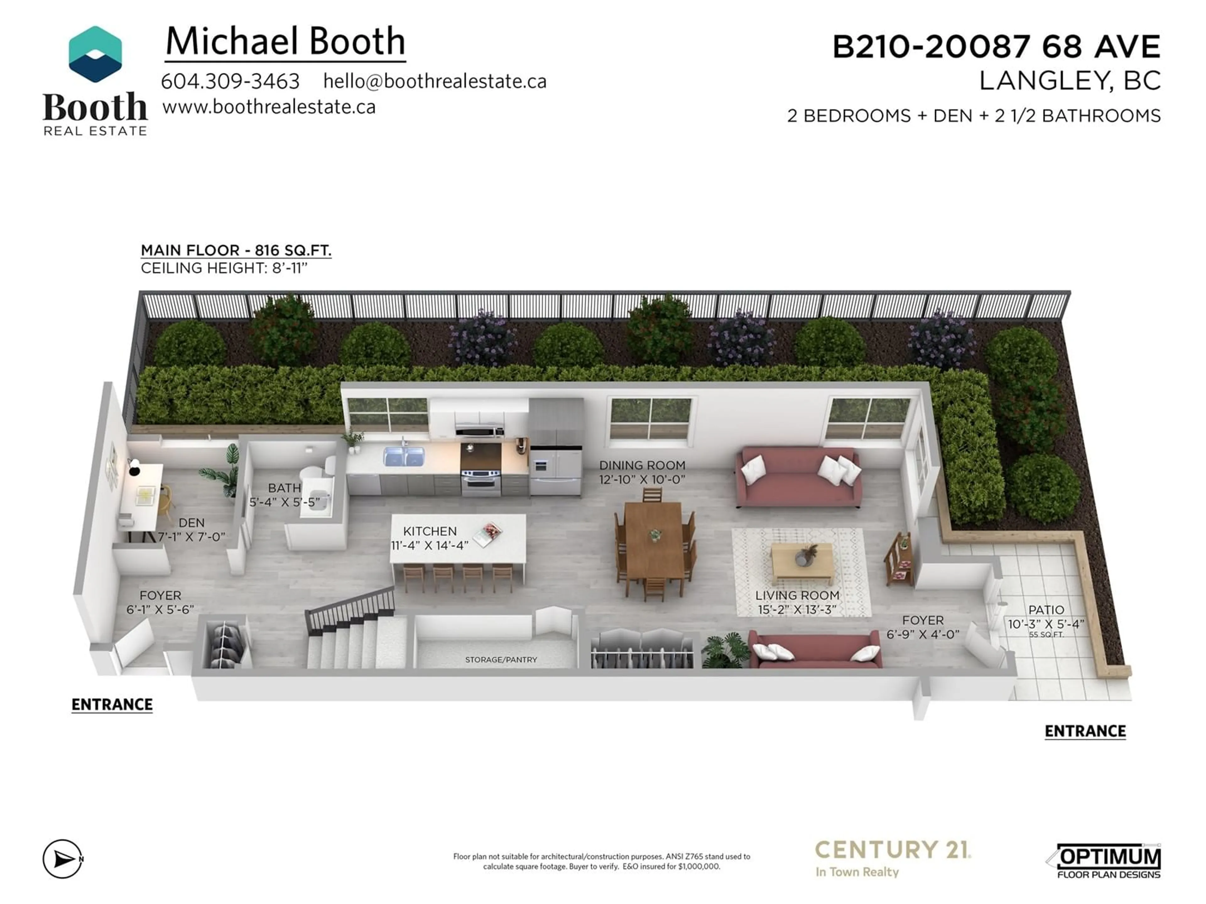 Floor plan for B210 20087 68 AVENUE, Langley British Columbia V2Y0Y4