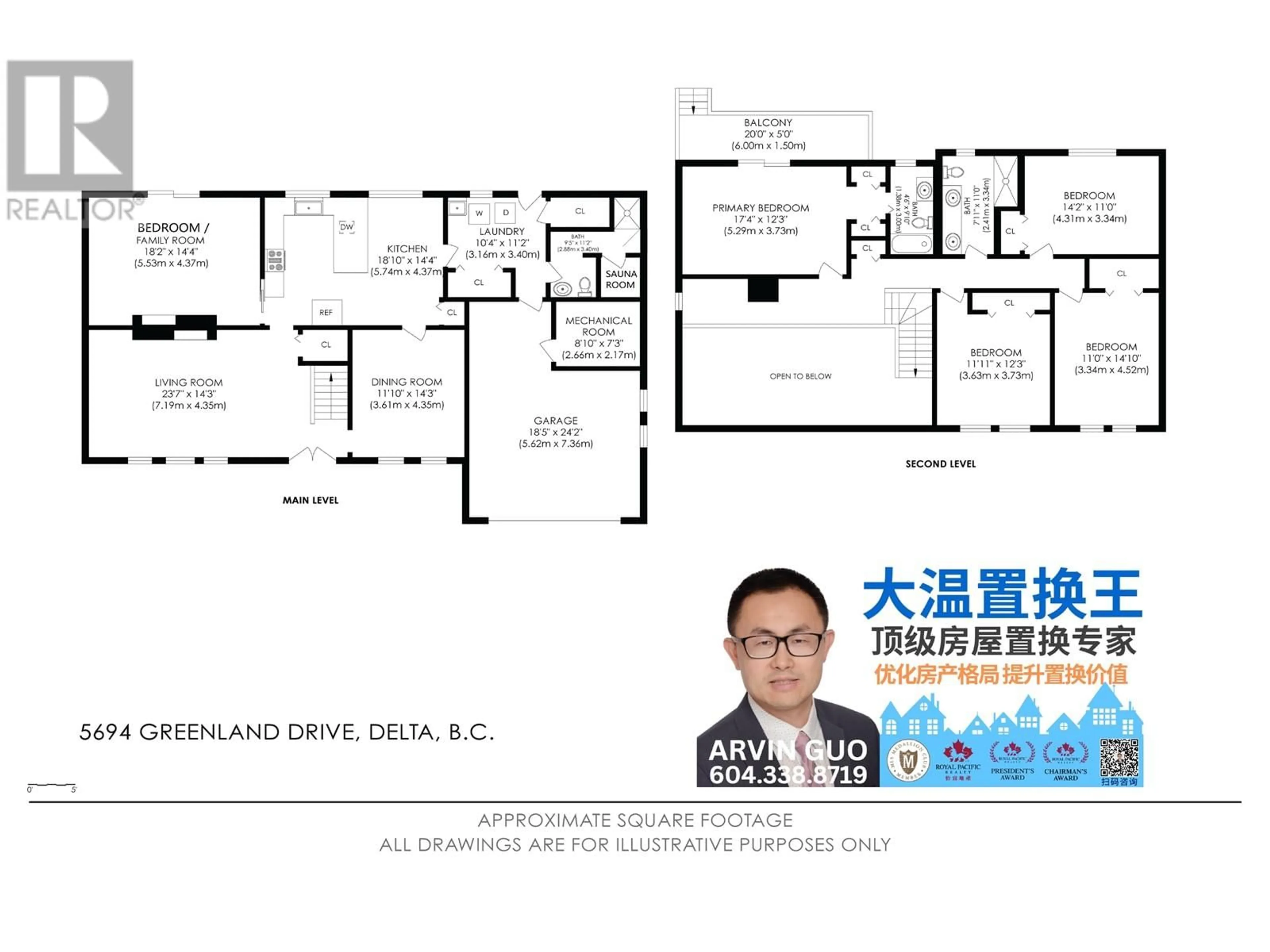 Floor plan for 5694 GREENLAND DRIVE, Tsawwassen British Columbia V4L2J5