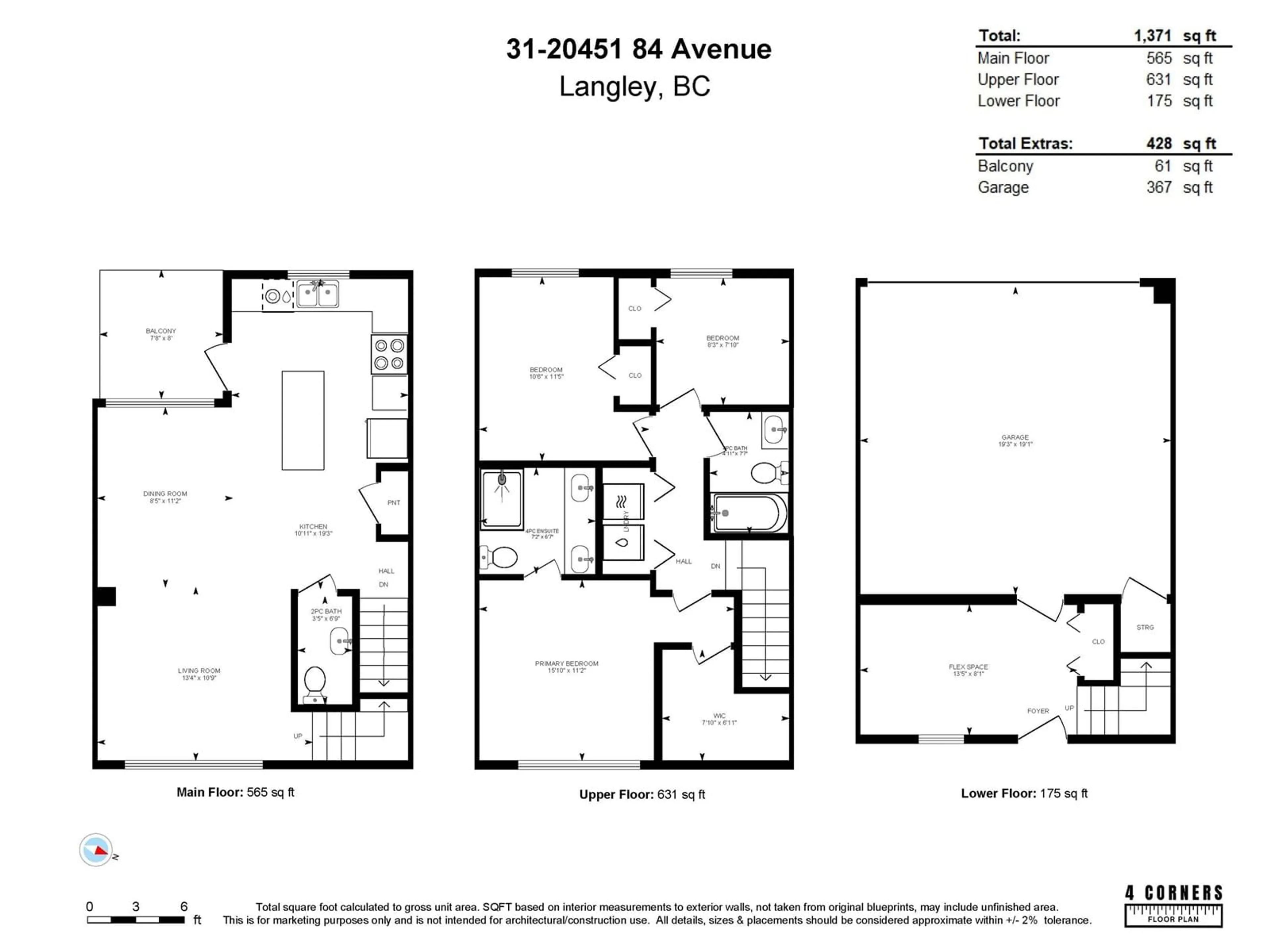 Floor plan for 31 - 20451 84, Langley British Columbia V2Y0X5