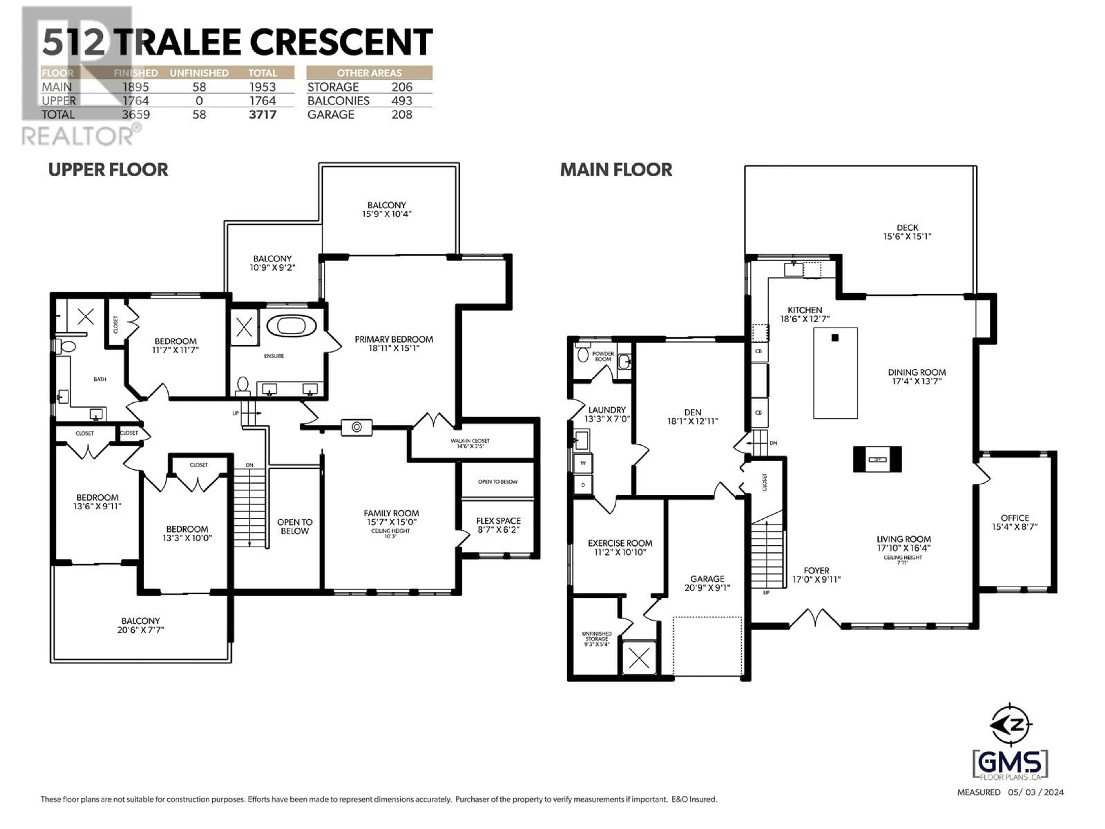 Floor plan for 512 TRALEE CRESCENT, Delta British Columbia V4M3R8