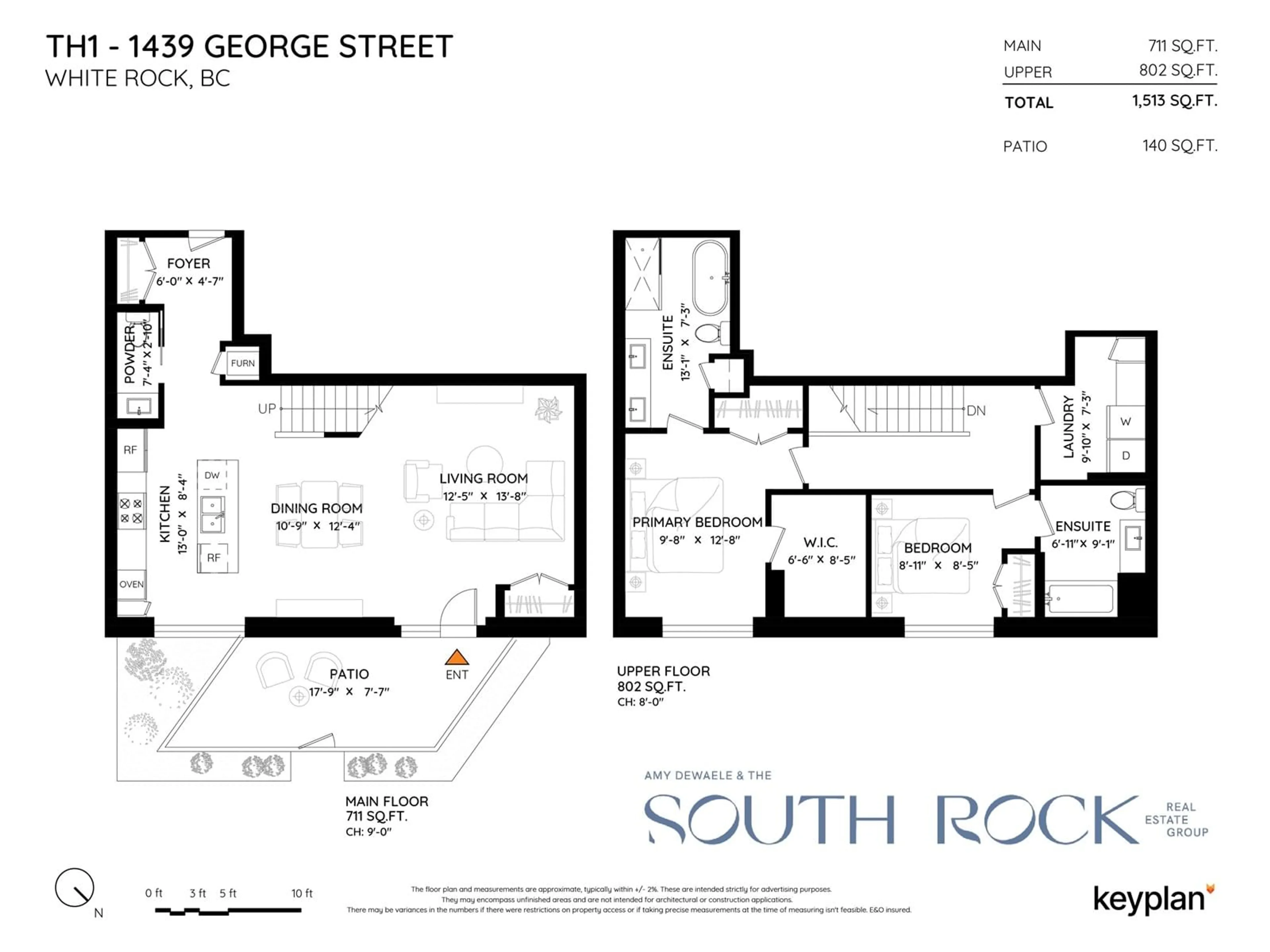 Floor plan for TH1 1439 GEORGE STREET, White Rock British Columbia V4B0B9