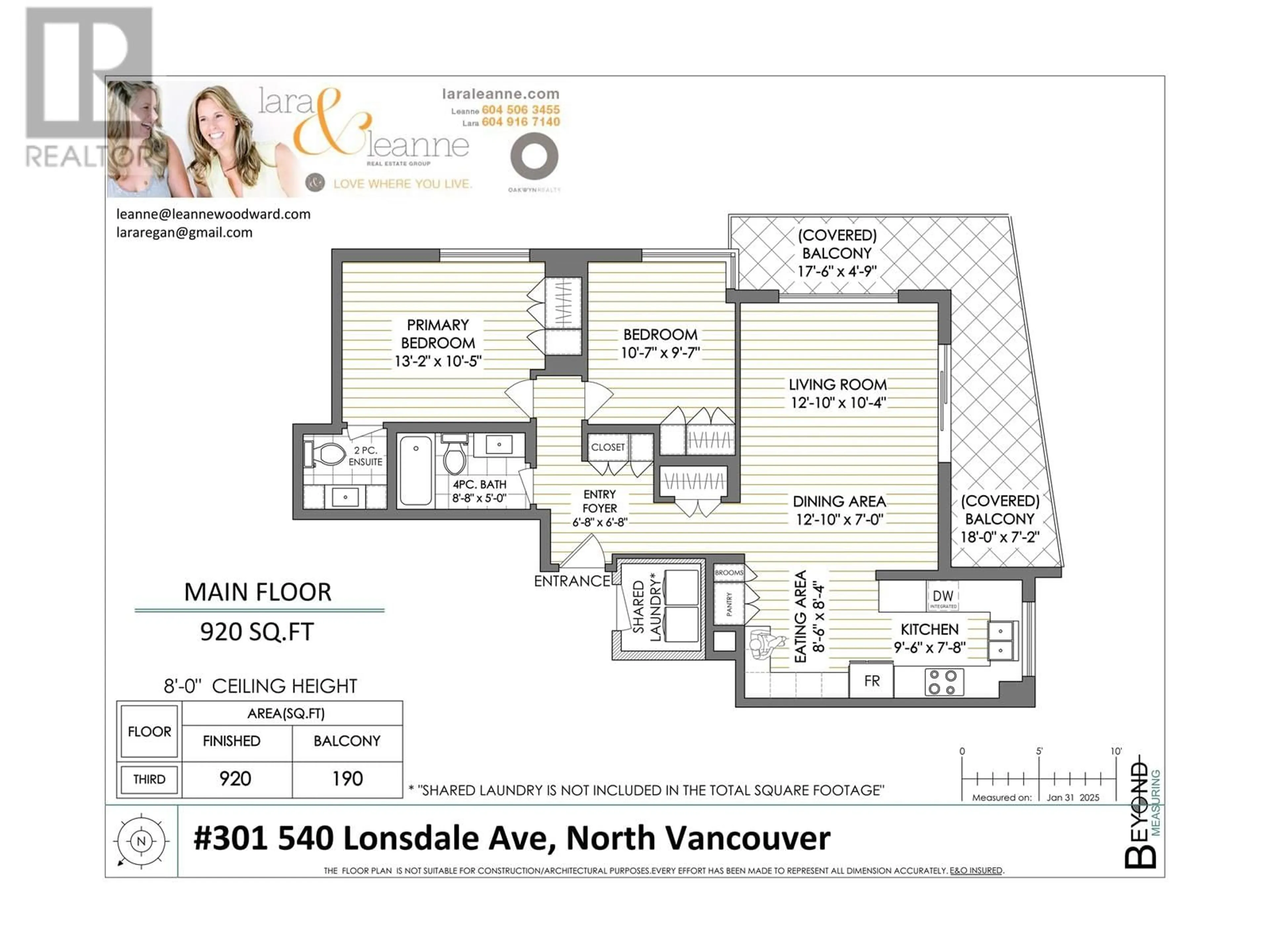 Floor plan for 301 540 LONSDALE AVENUE, North Vancouver British Columbia V7M2G7