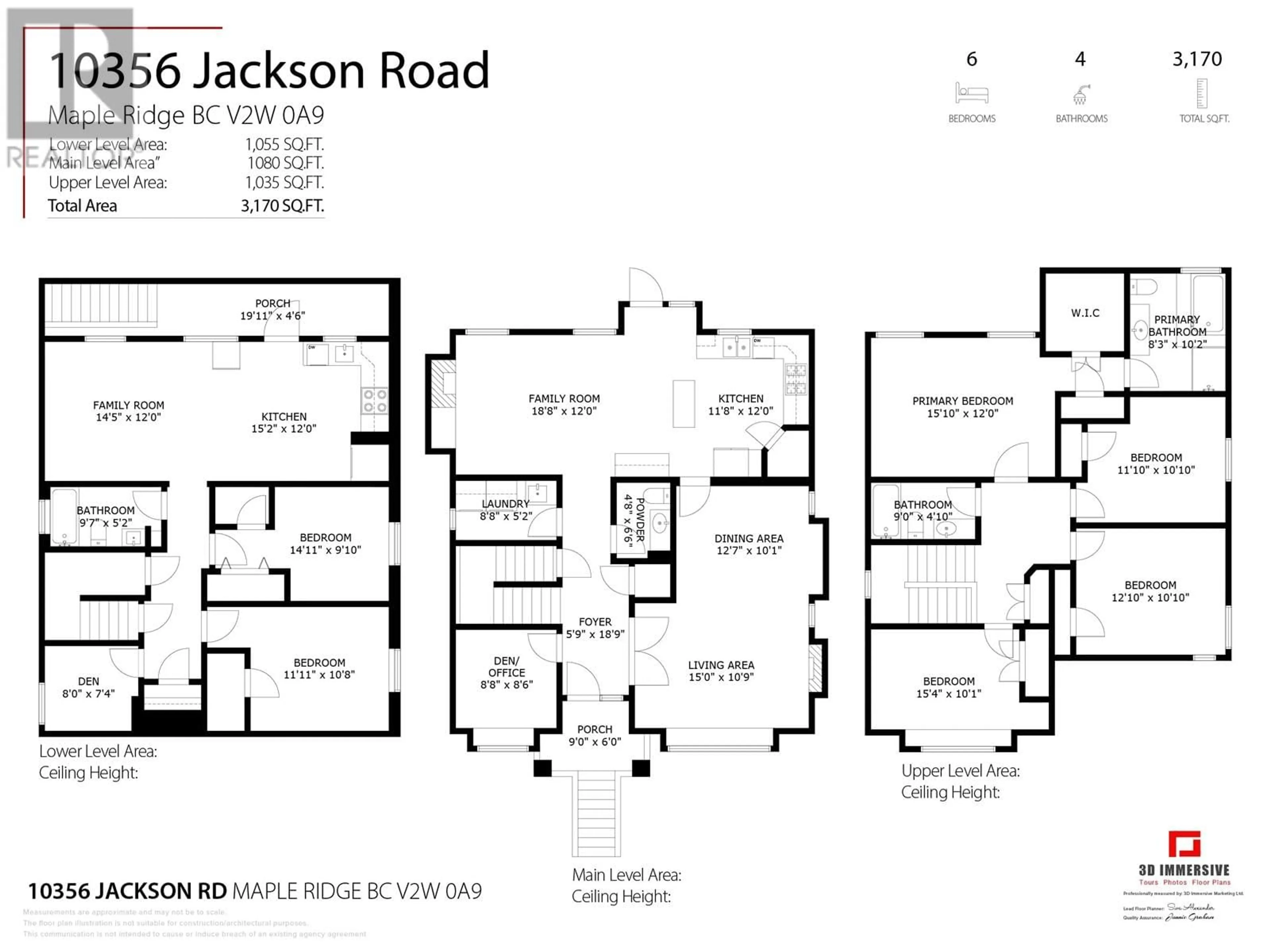 Floor plan for 10356 JACKSON ROAD, Maple Ridge British Columbia V2W0A9