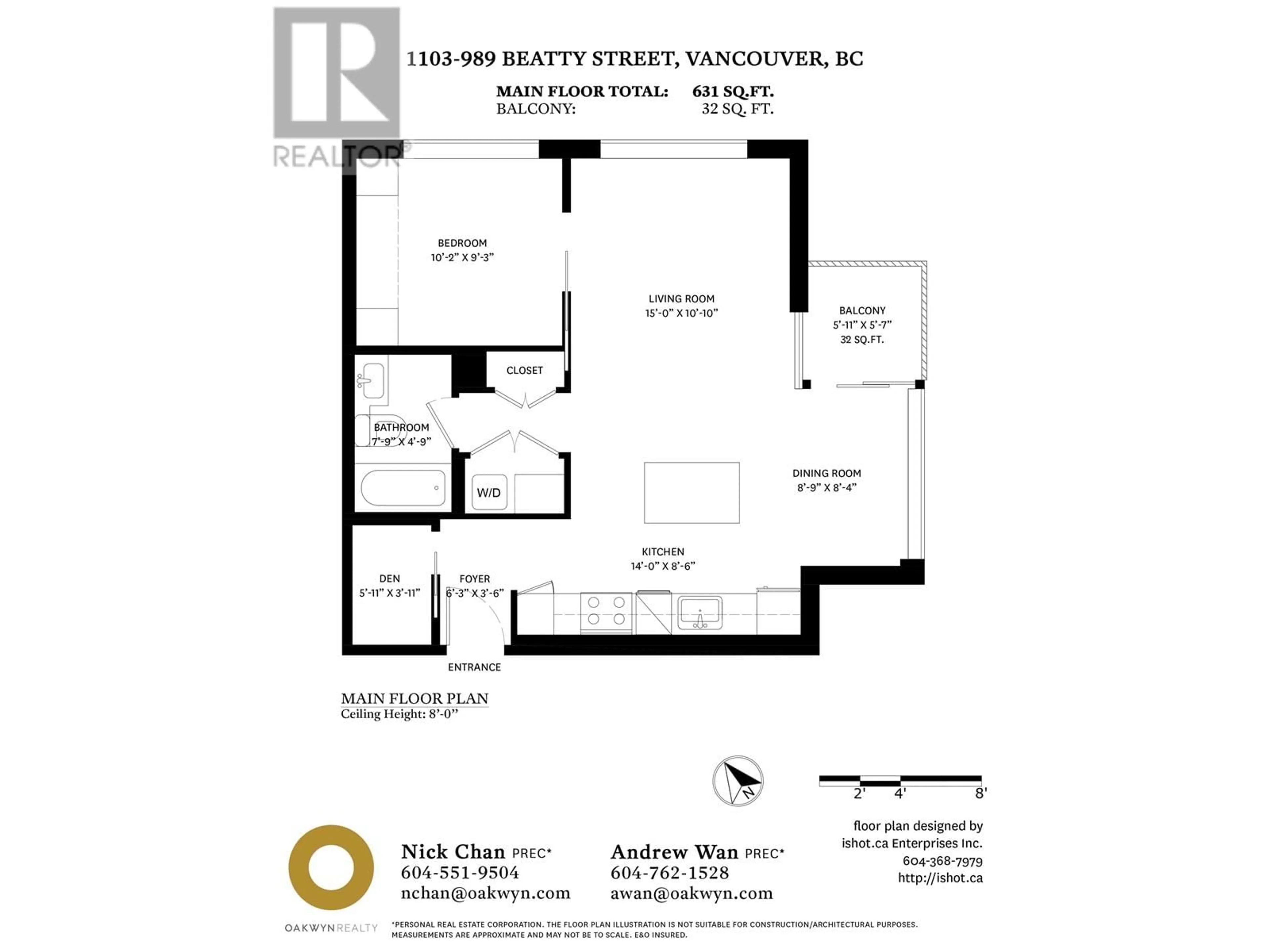 Floor plan for 1103 989 BEATTY STREET, Vancouver British Columbia V6Z3C2