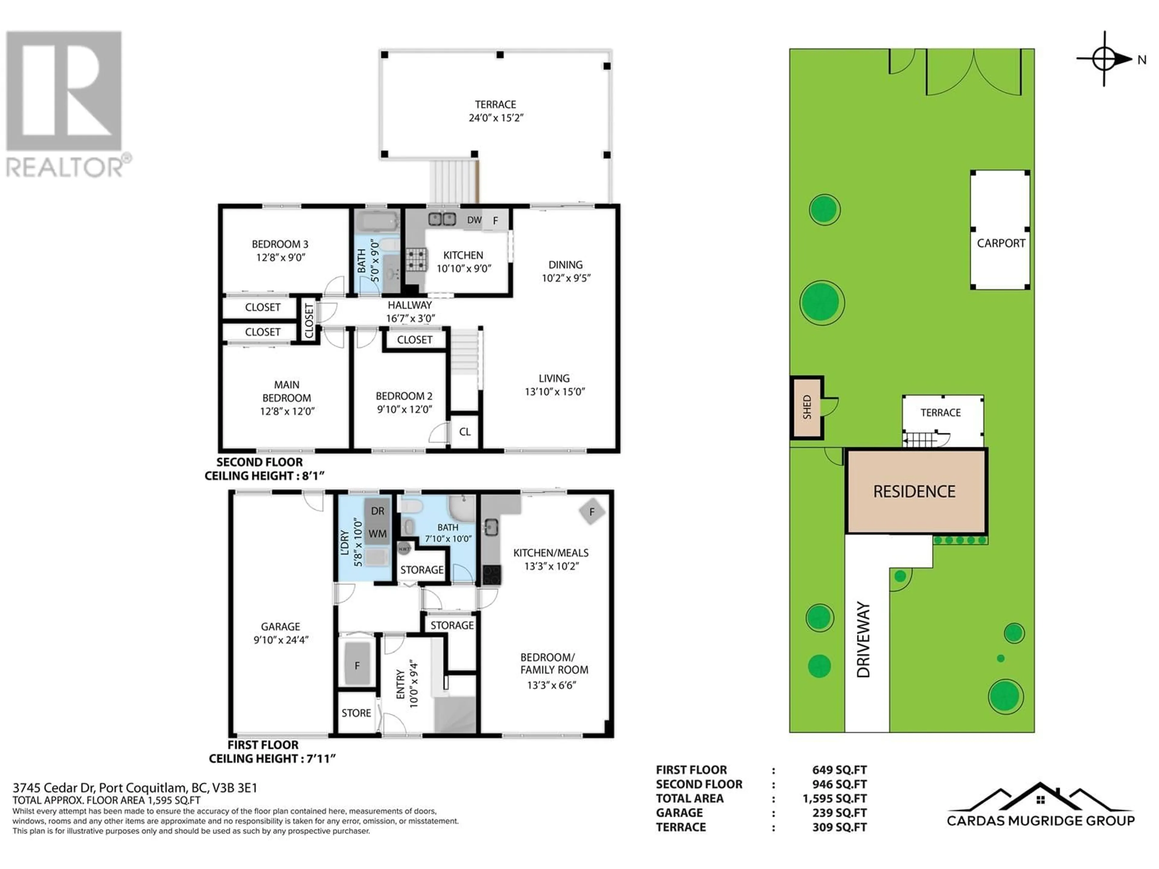 Floor plan for 3745 CEDAR DRIVE, Port Coquitlam British Columbia V3B3E1