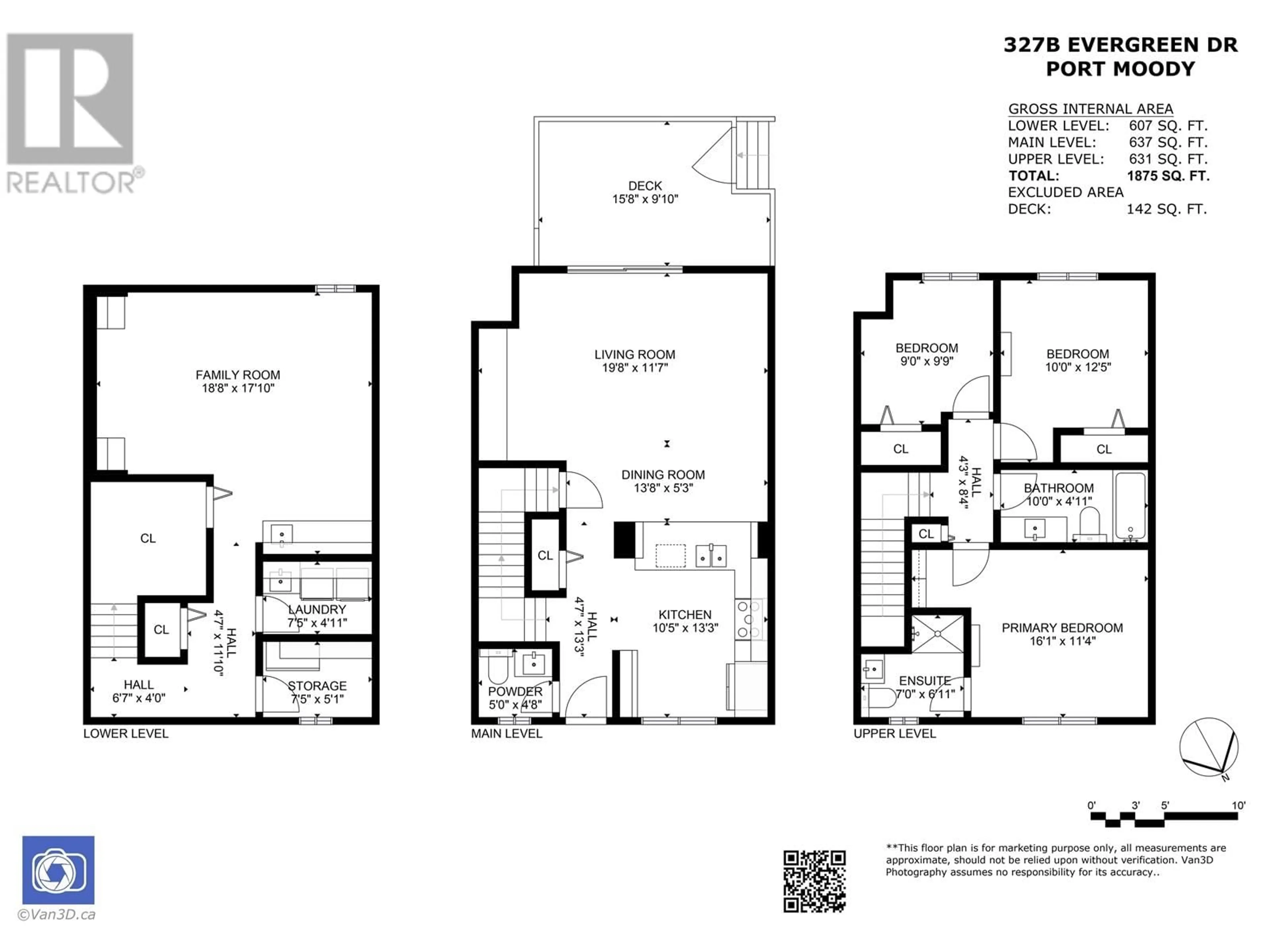 Floor plan for 327B EVERGREEN DRIVE, Port Moody British Columbia V3H1S1