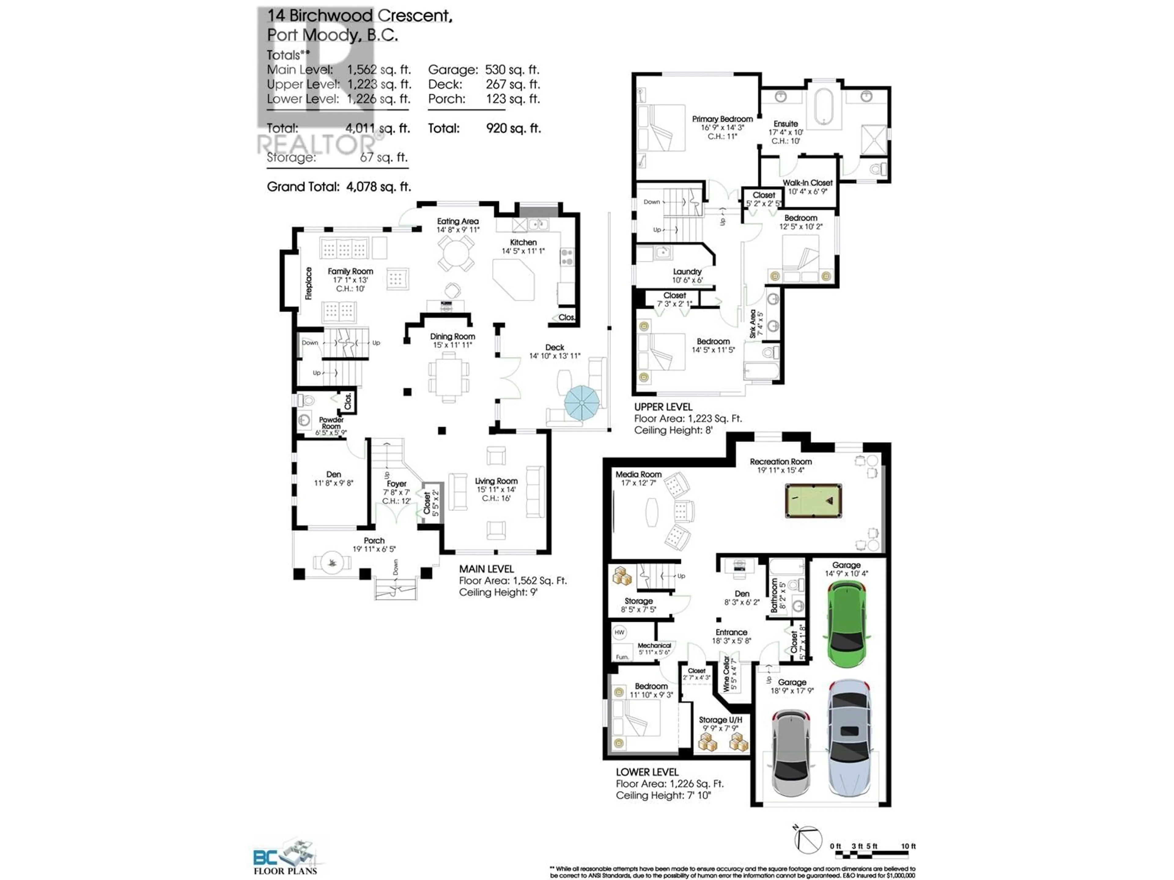 Floor plan for 14 BIRCHWOOD CRESCENT, Port Moody British Columbia V3H5H7