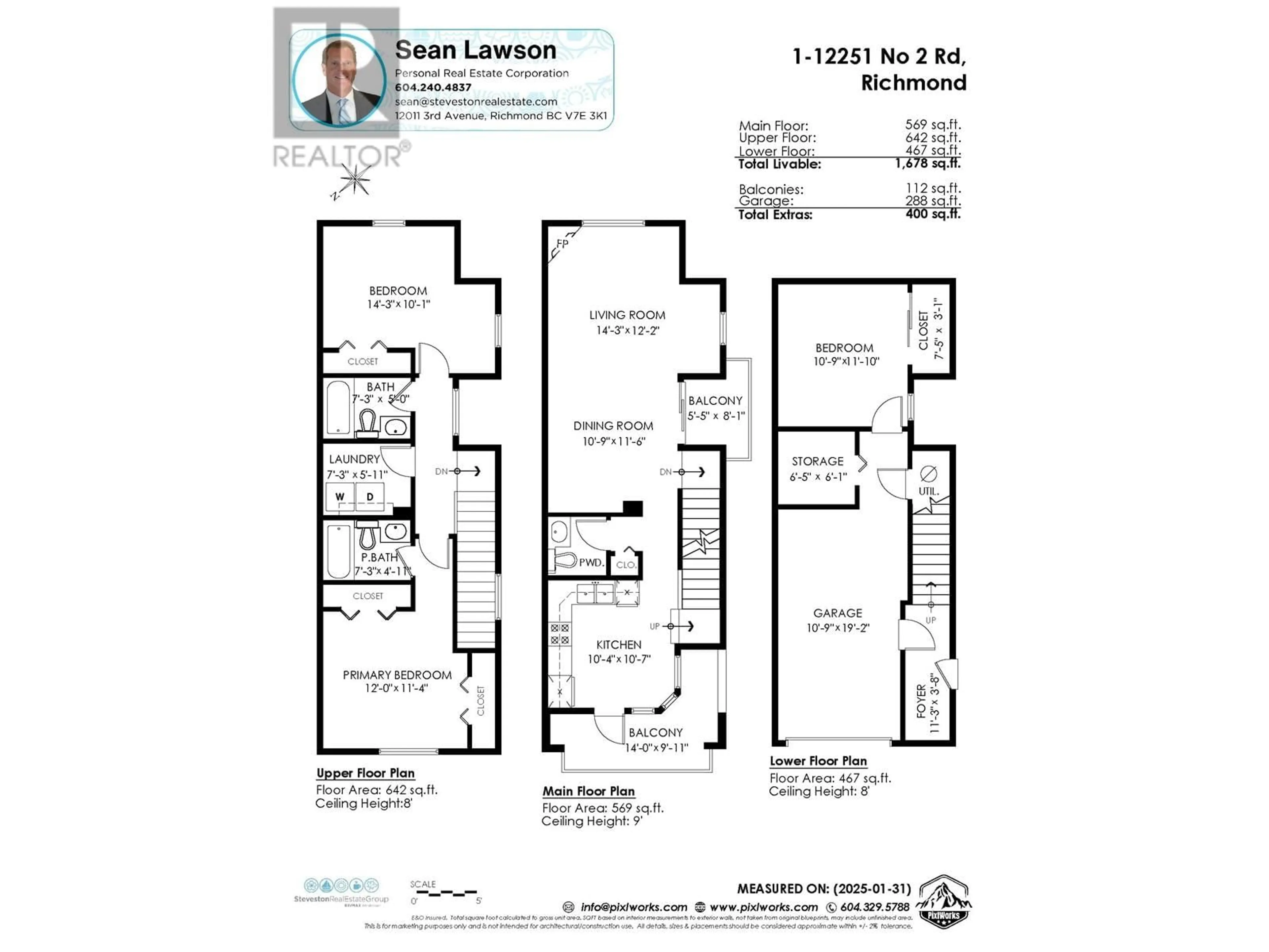 Floor plan for 1 12251 NO. 2 ROAD, Richmond British Columbia V7E0A3