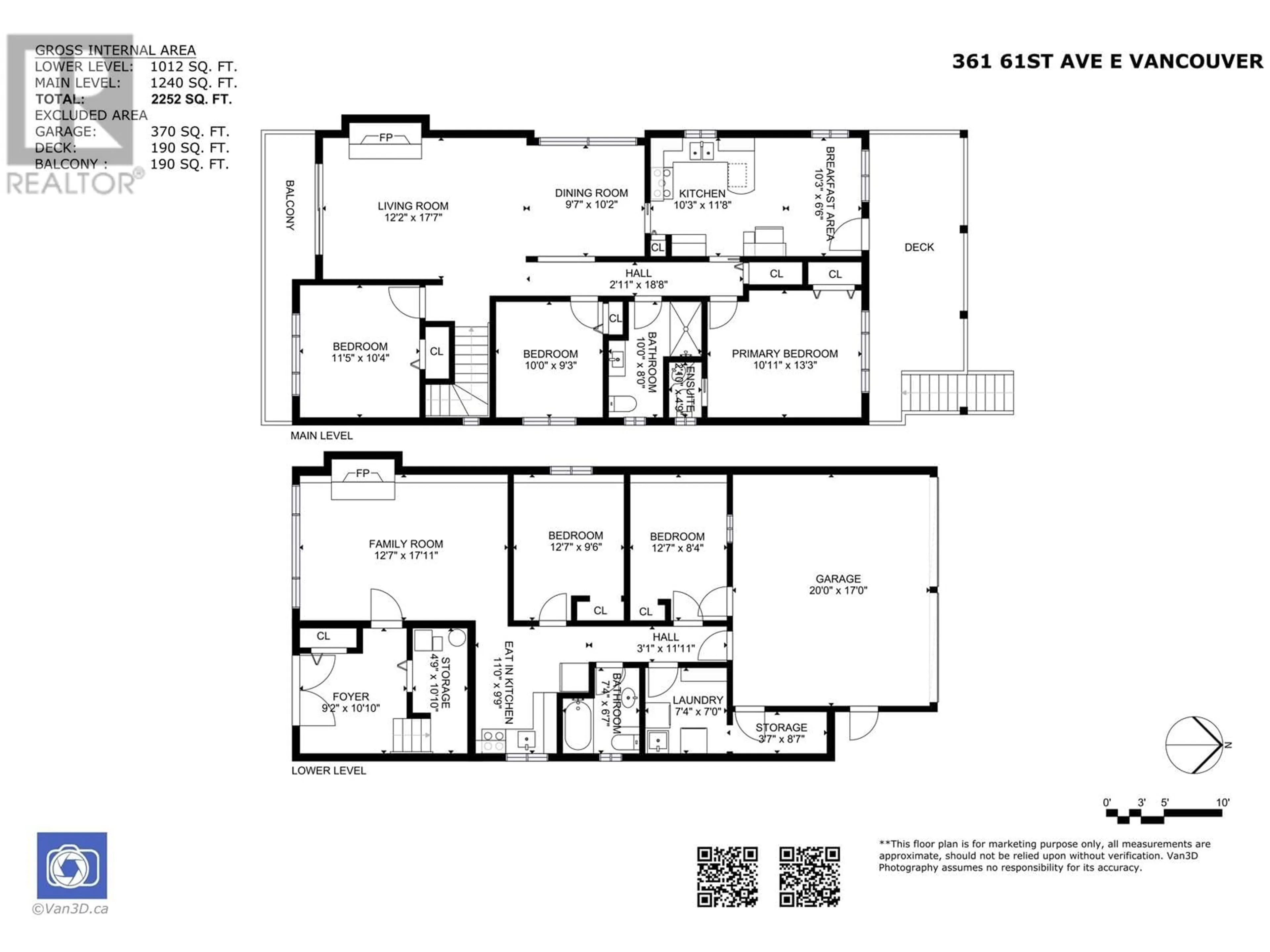 Floor plan for 361 E 61ST AVENUE, Vancouver British Columbia V5X2B5