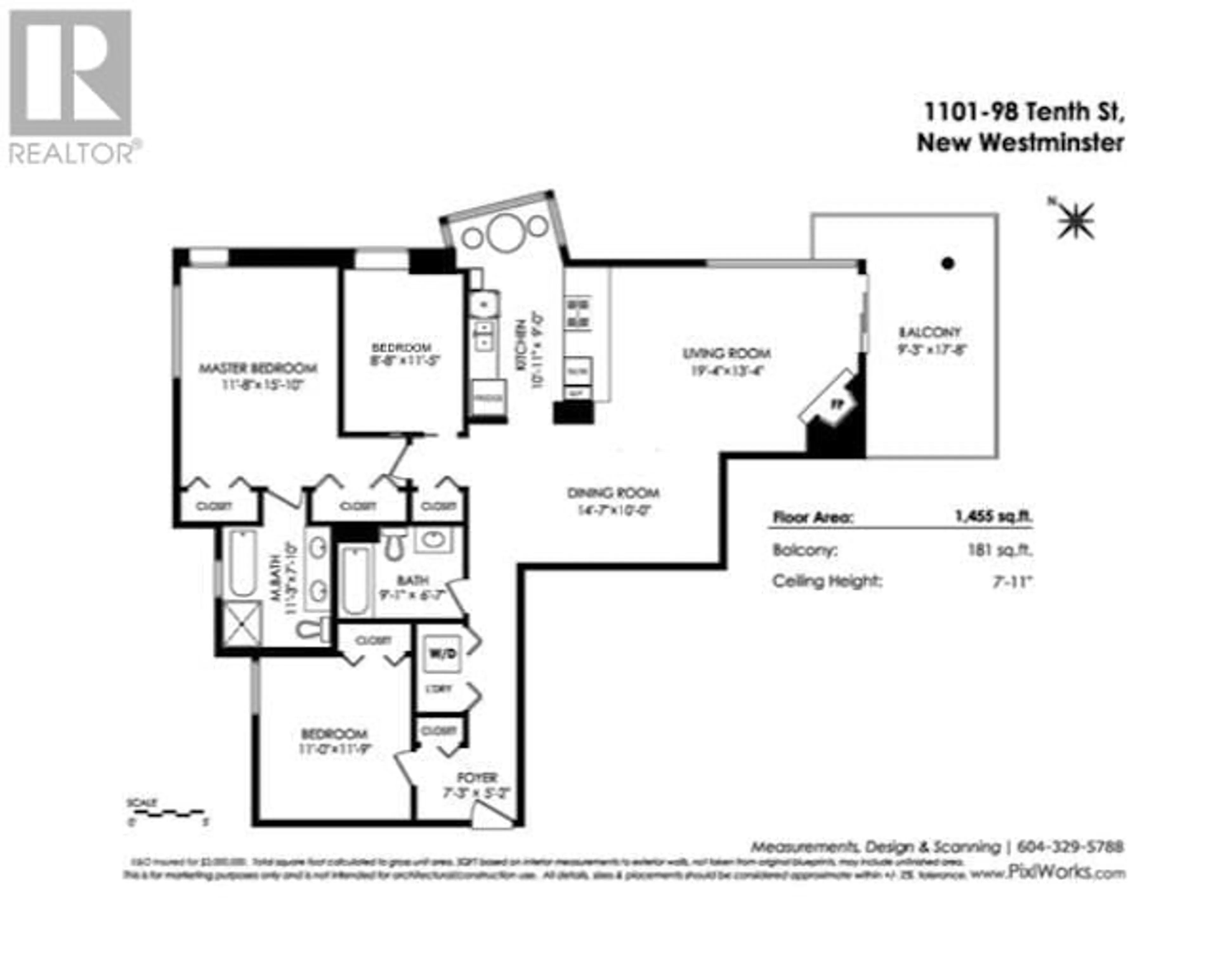 Floor plan for 1101 98 TENTH STREET, New Westminster British Columbia V3M6L8