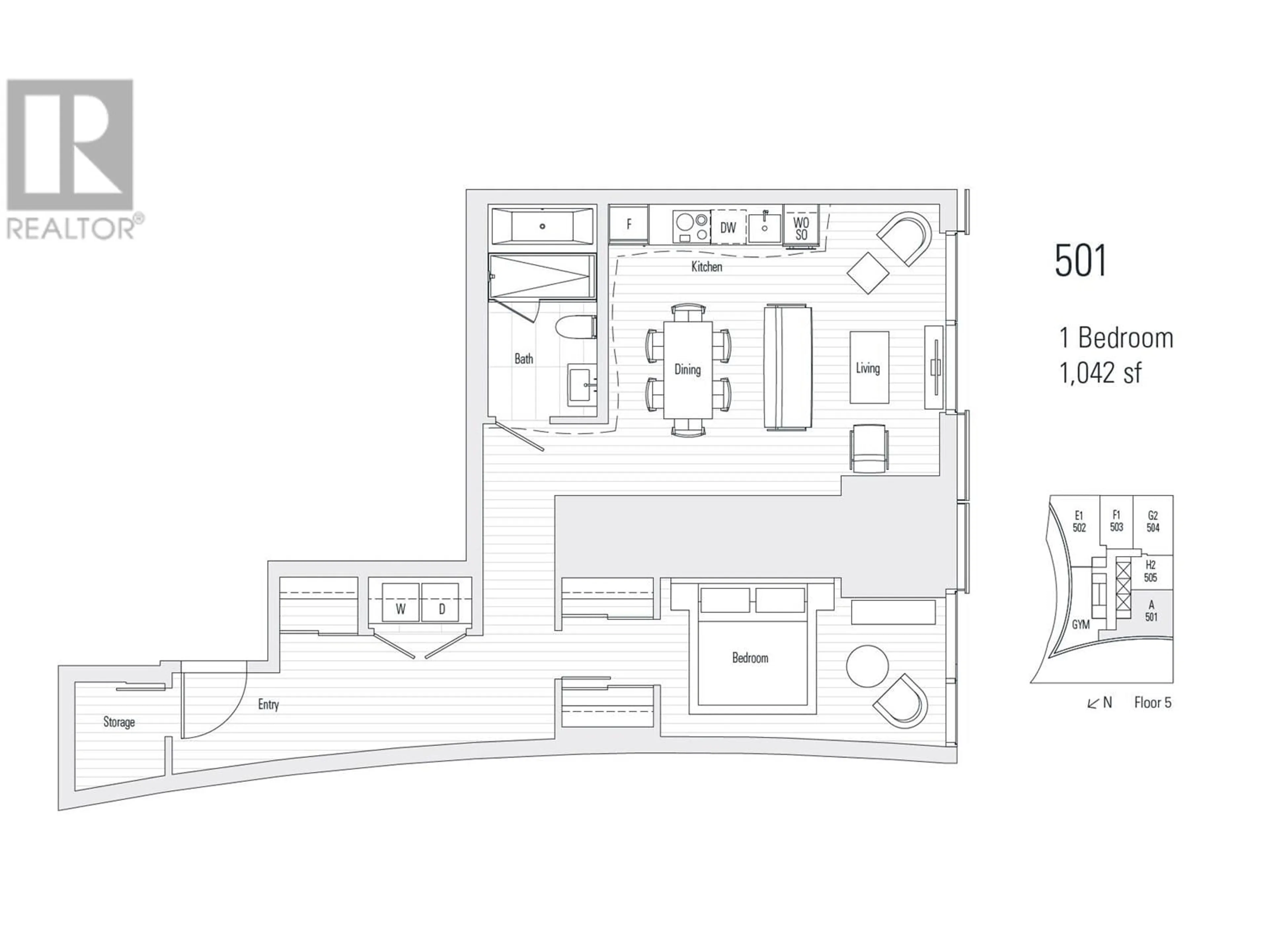 Floor plan for 501 1568 ALBERNI STREET, Vancouver British Columbia V6G0E3