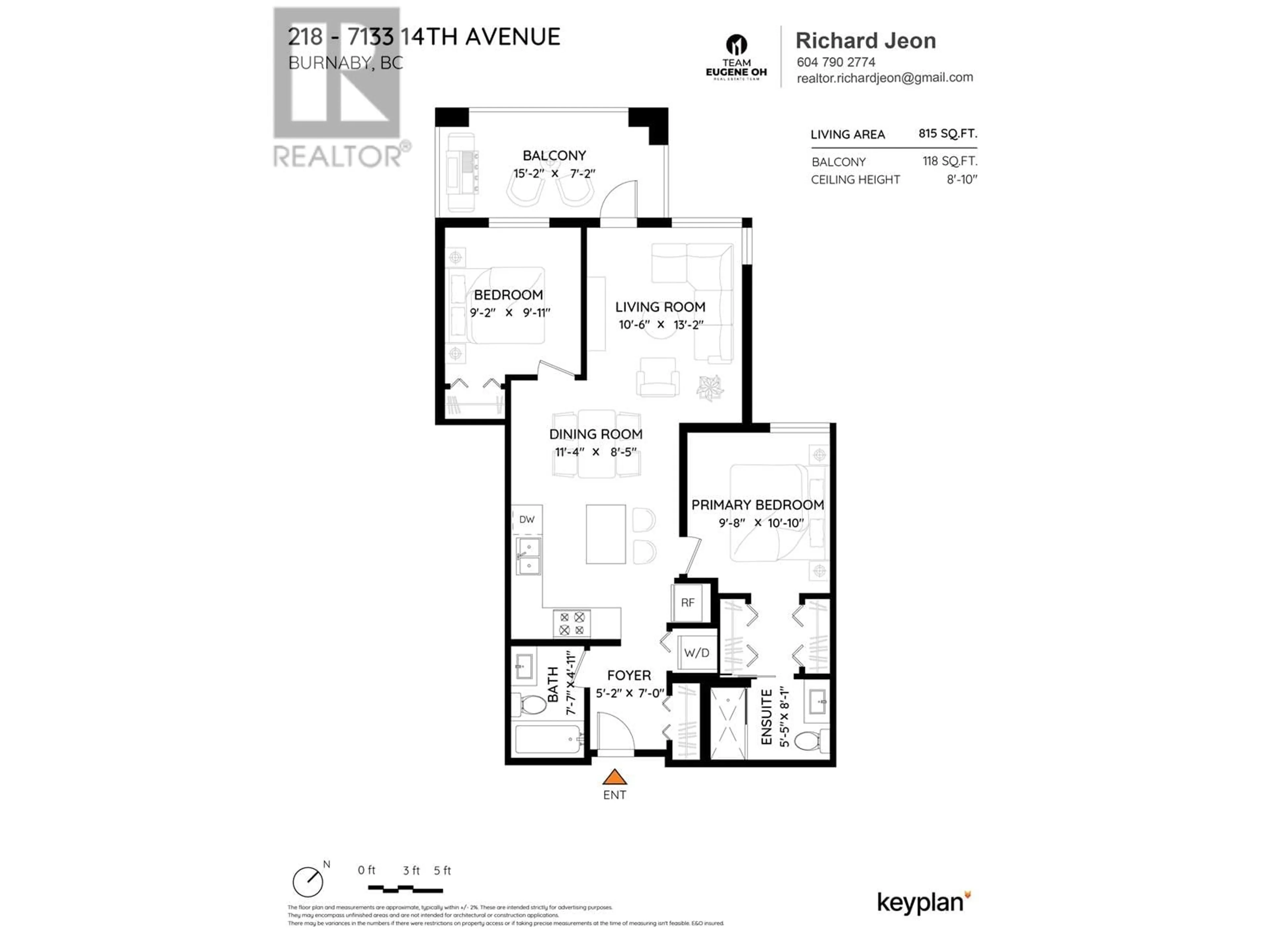 Floor plan for 218 7133 14TH AVENUE, Burnaby British Columbia V3N0H5