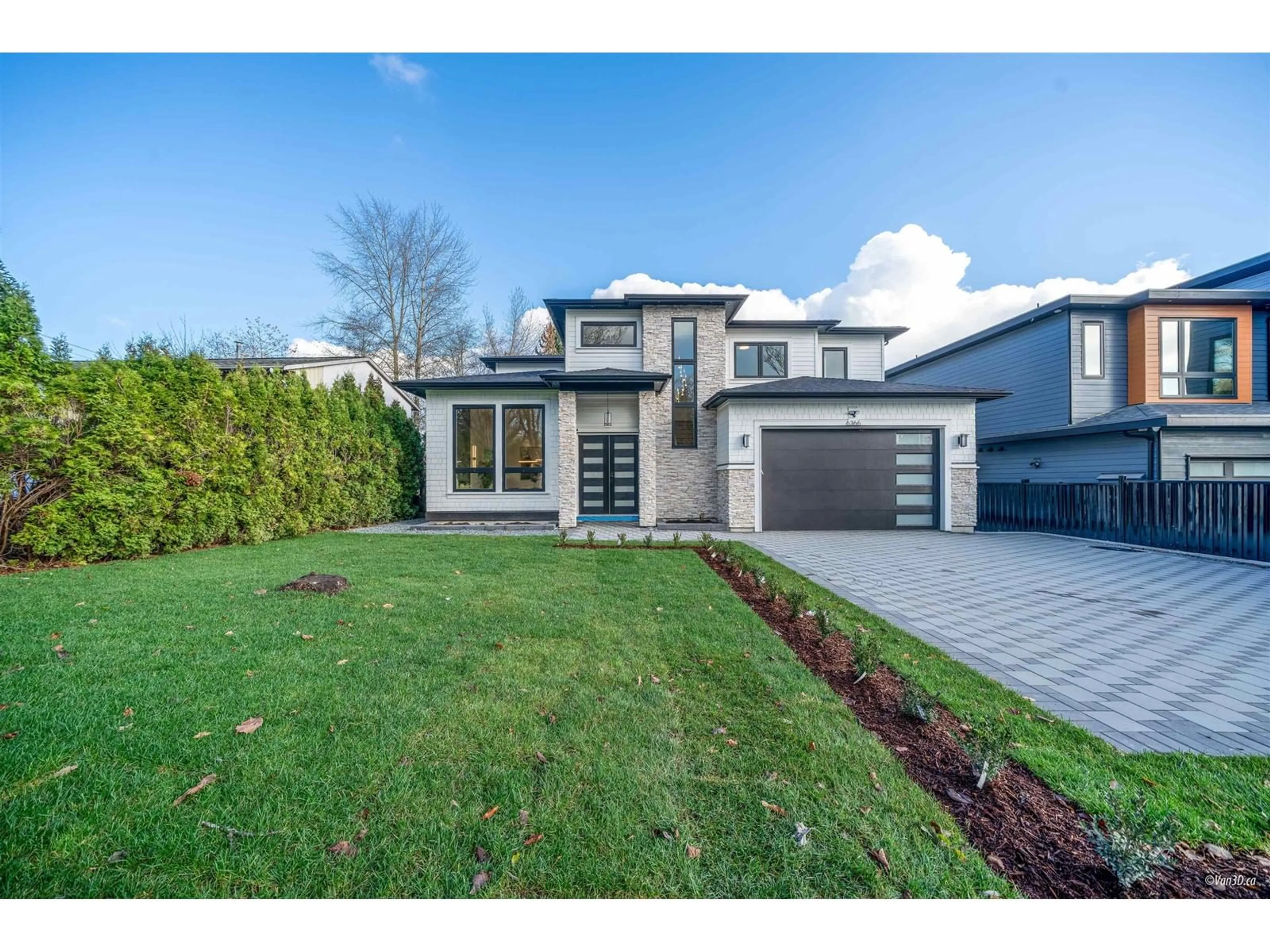 Home with brick exterior material, street for 6366 193B, Surrey British Columbia V3S7L6