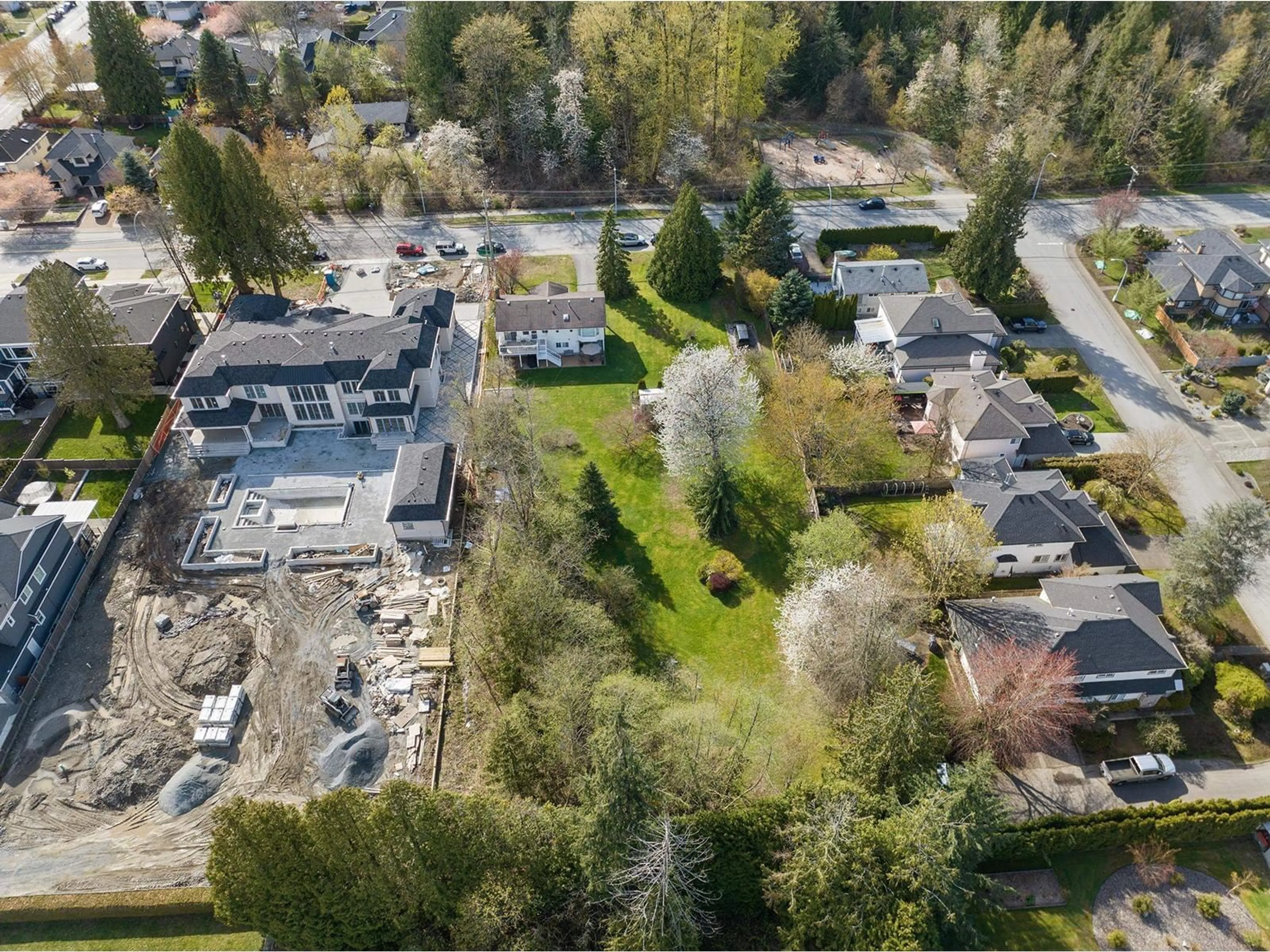 A pic from outside/outdoor area/front of a property/back of a property/a pic from drone, street for 11068 156 STREET, Surrey British Columbia V3R6J8