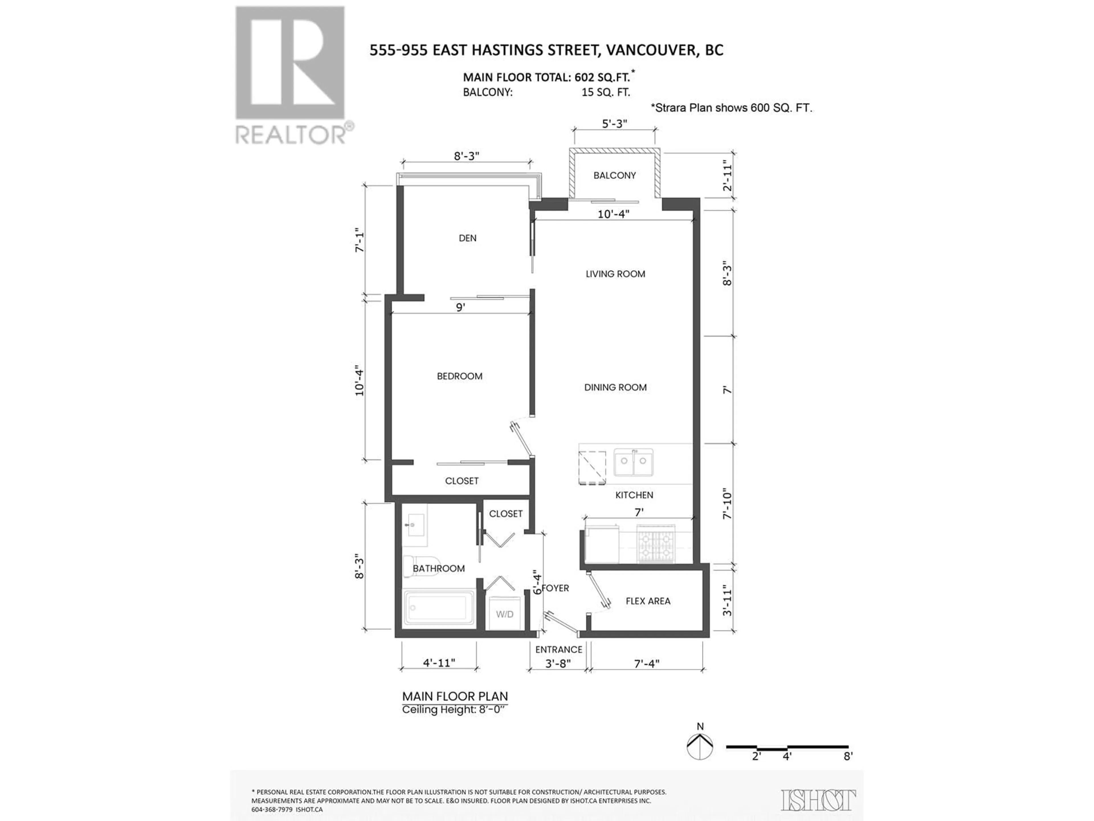 Floor plan for 555 955 E HASTINGS STREET, Vancouver British Columbia V6A0G8