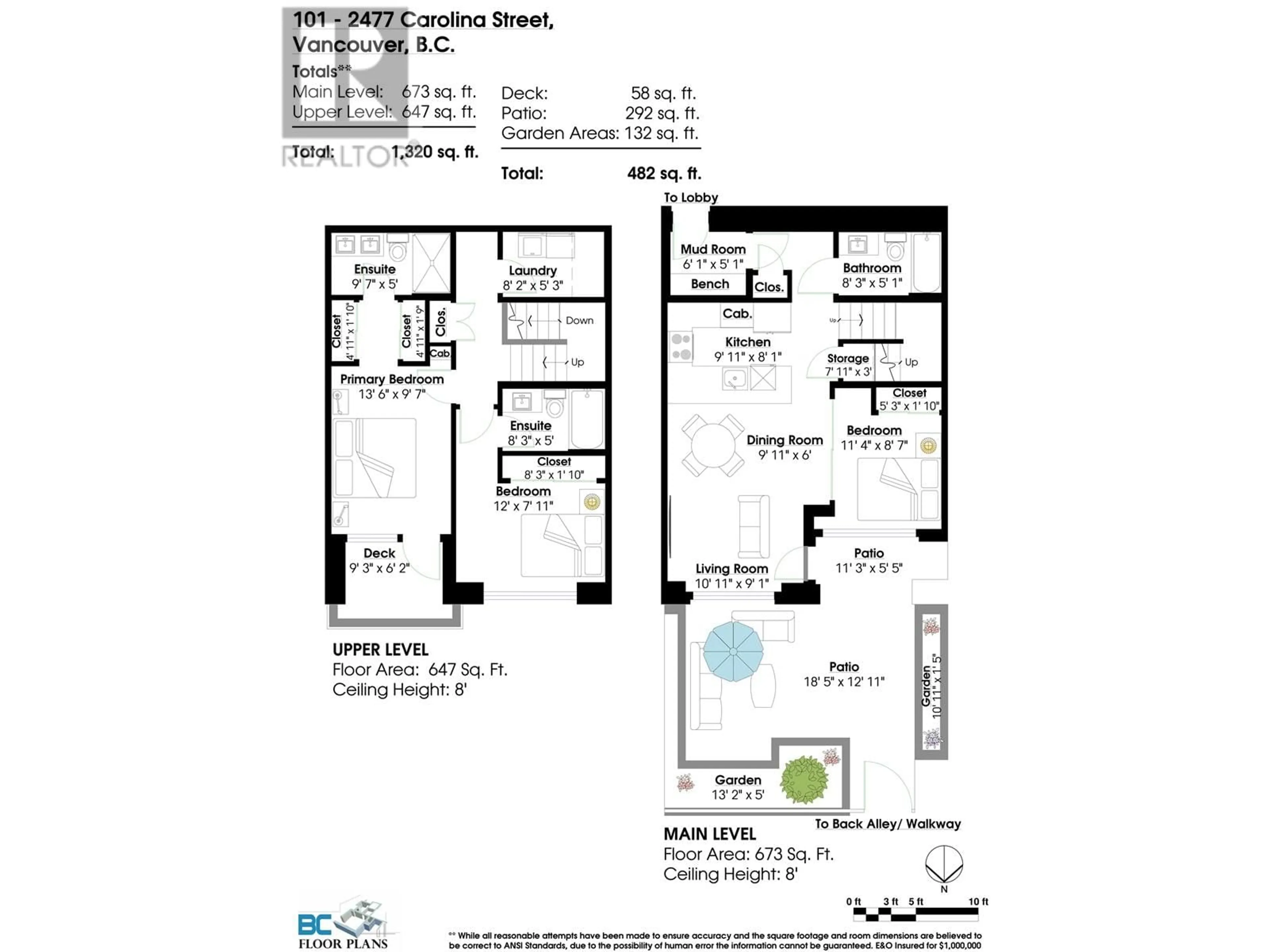 Floor plan for 101 2477 CAROLINA STREET, Vancouver British Columbia V5T0G8