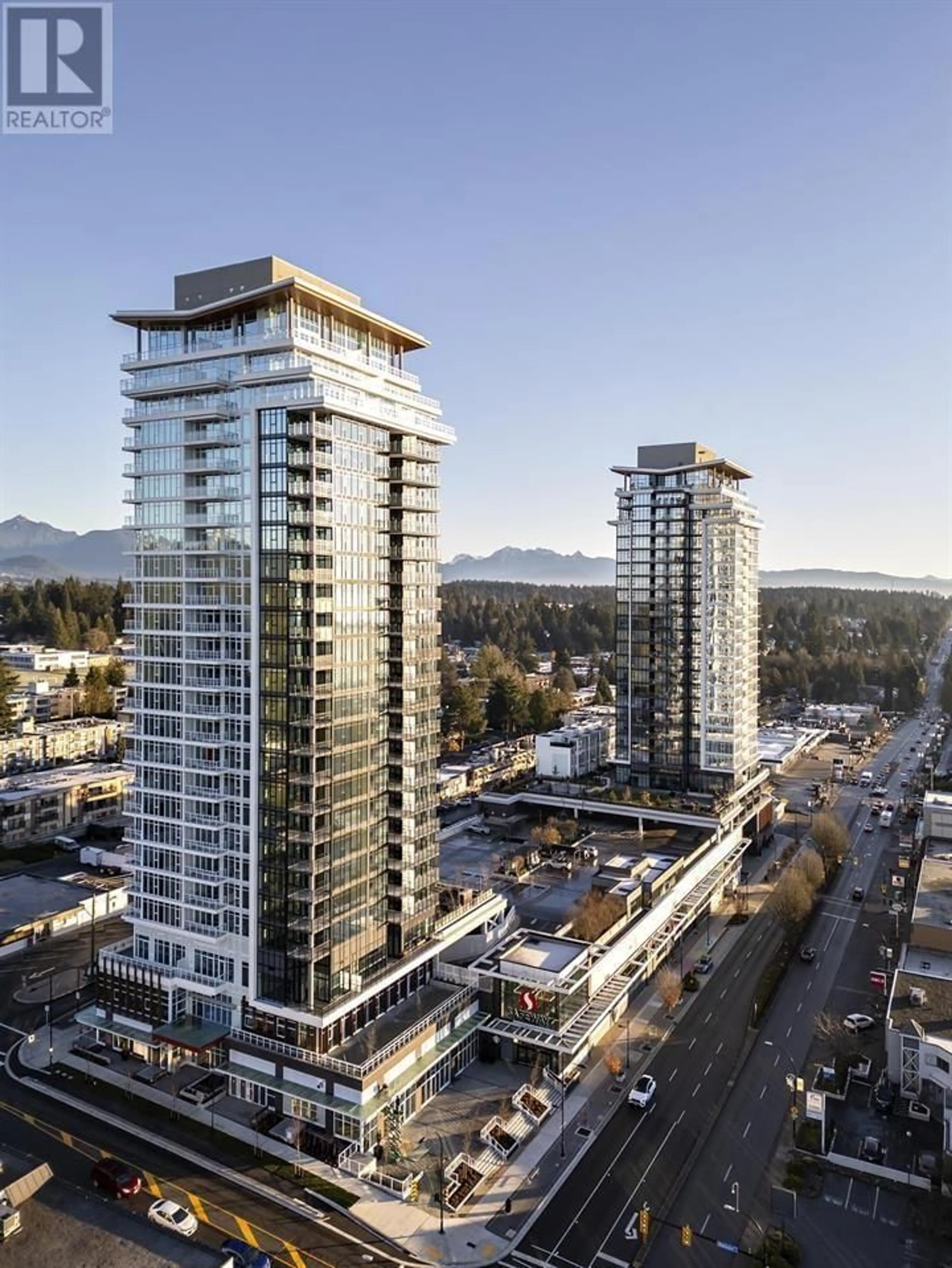 A pic from outside/outdoor area/front of a property/back of a property/a pic from drone, city buildings view from balcony for 2102 505 NELSON AVENUE, Coquitlam British Columbia V3J0R5