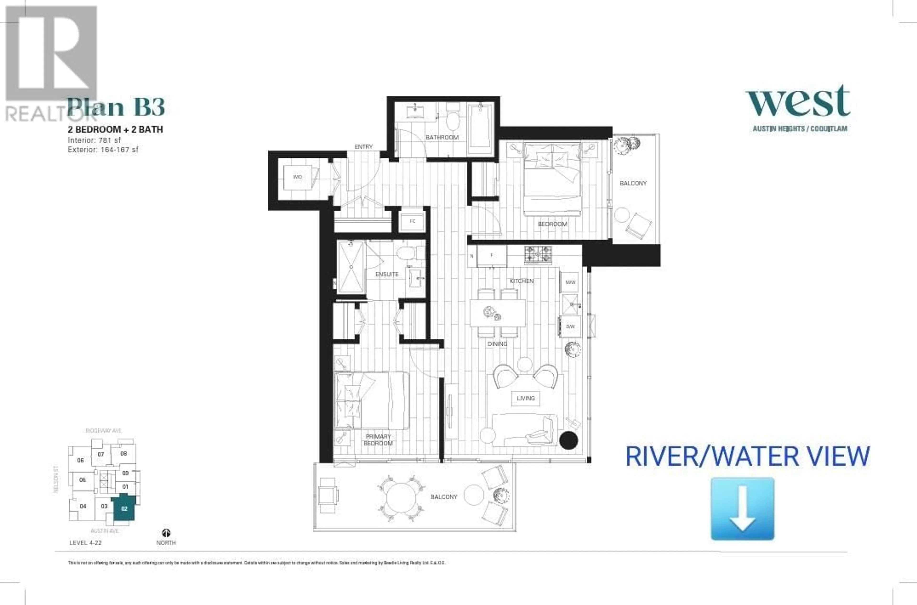 Floor plan for 2102 505 NELSON AVENUE, Coquitlam British Columbia V3J0R5