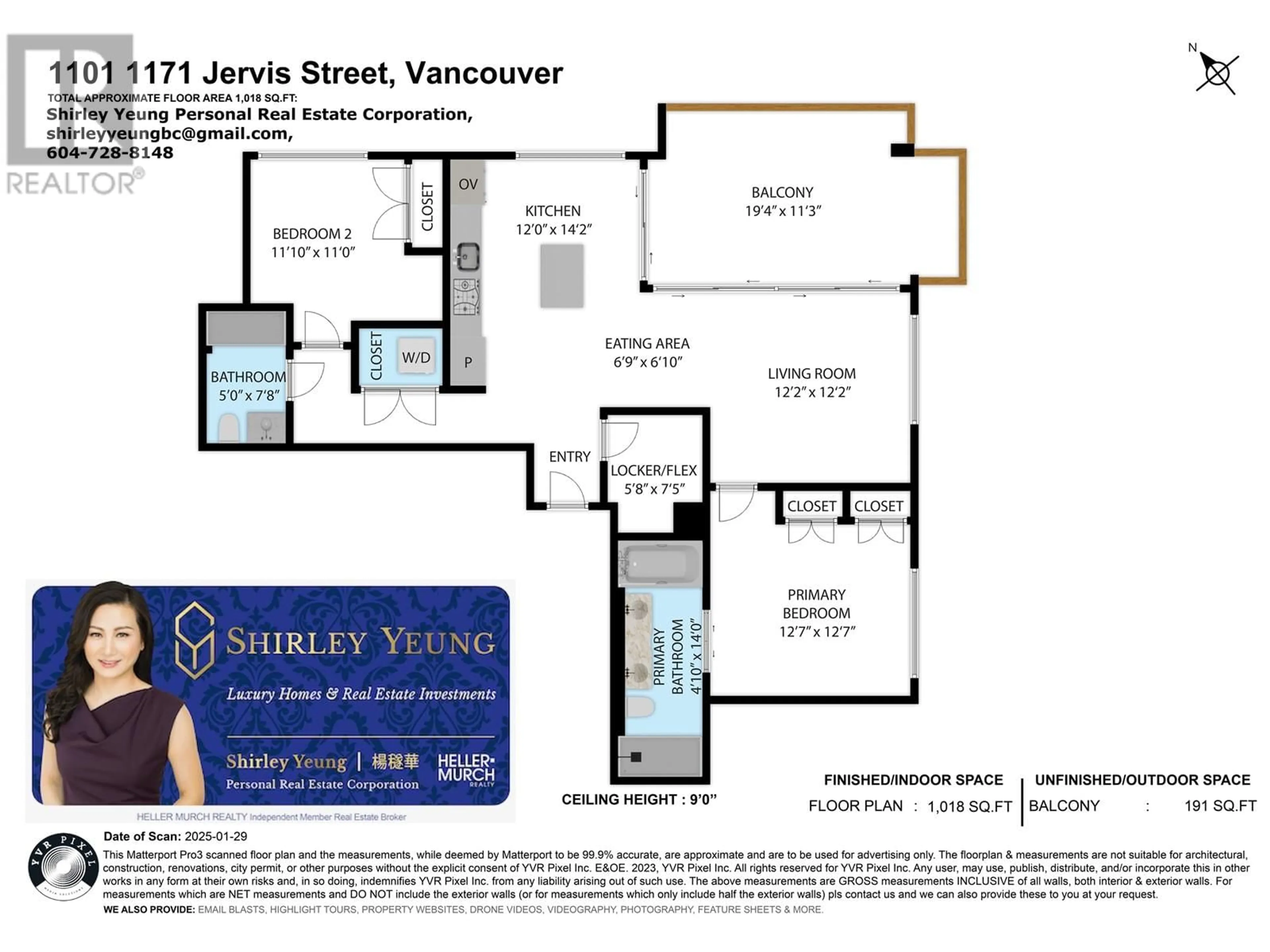 Floor plan for 1101 1171 JERVIS STREET, Vancouver British Columbia V6E0C9