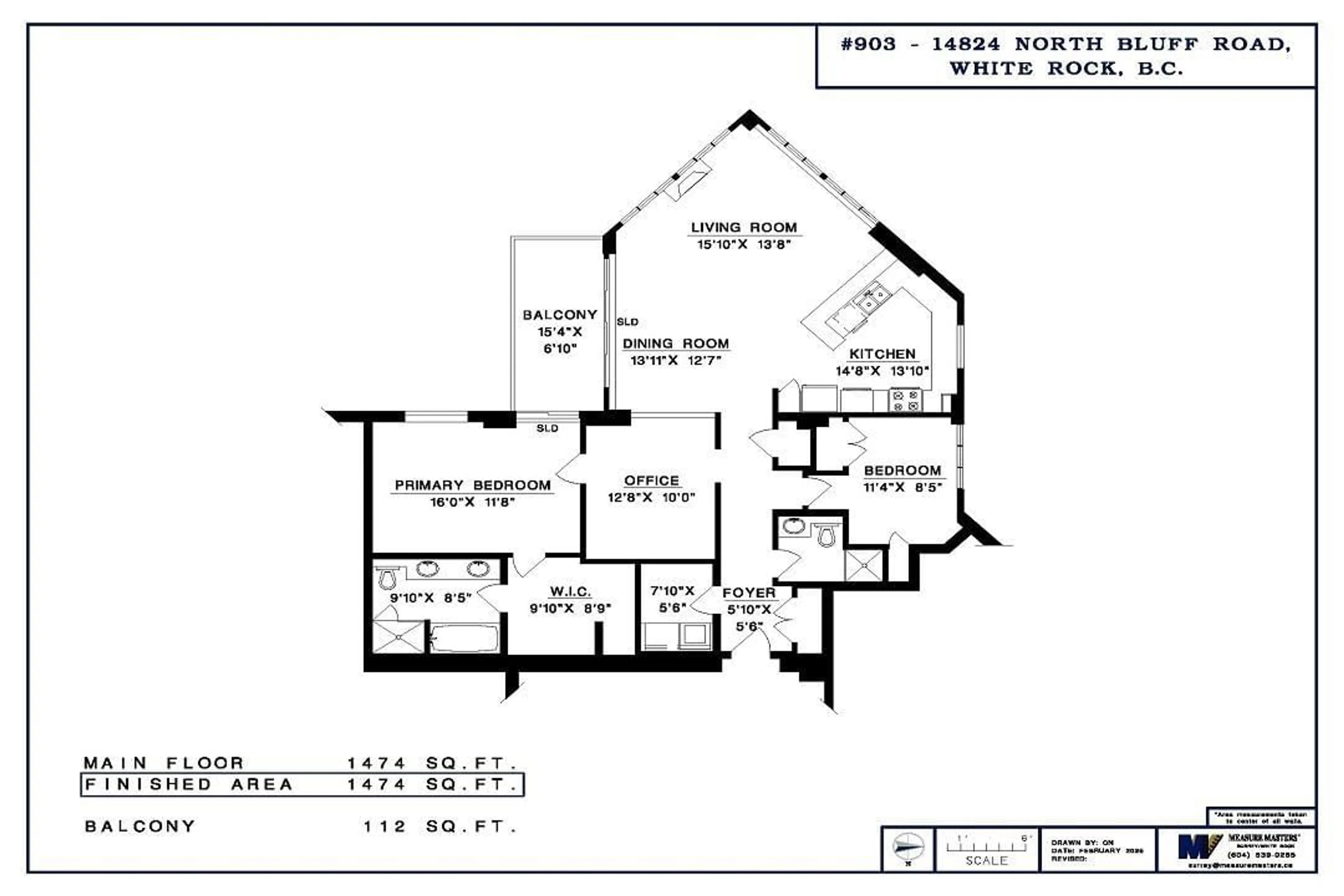 Floor plan for 903 14824 NORTH BLUFF ROAD, White Rock British Columbia V4B3E2