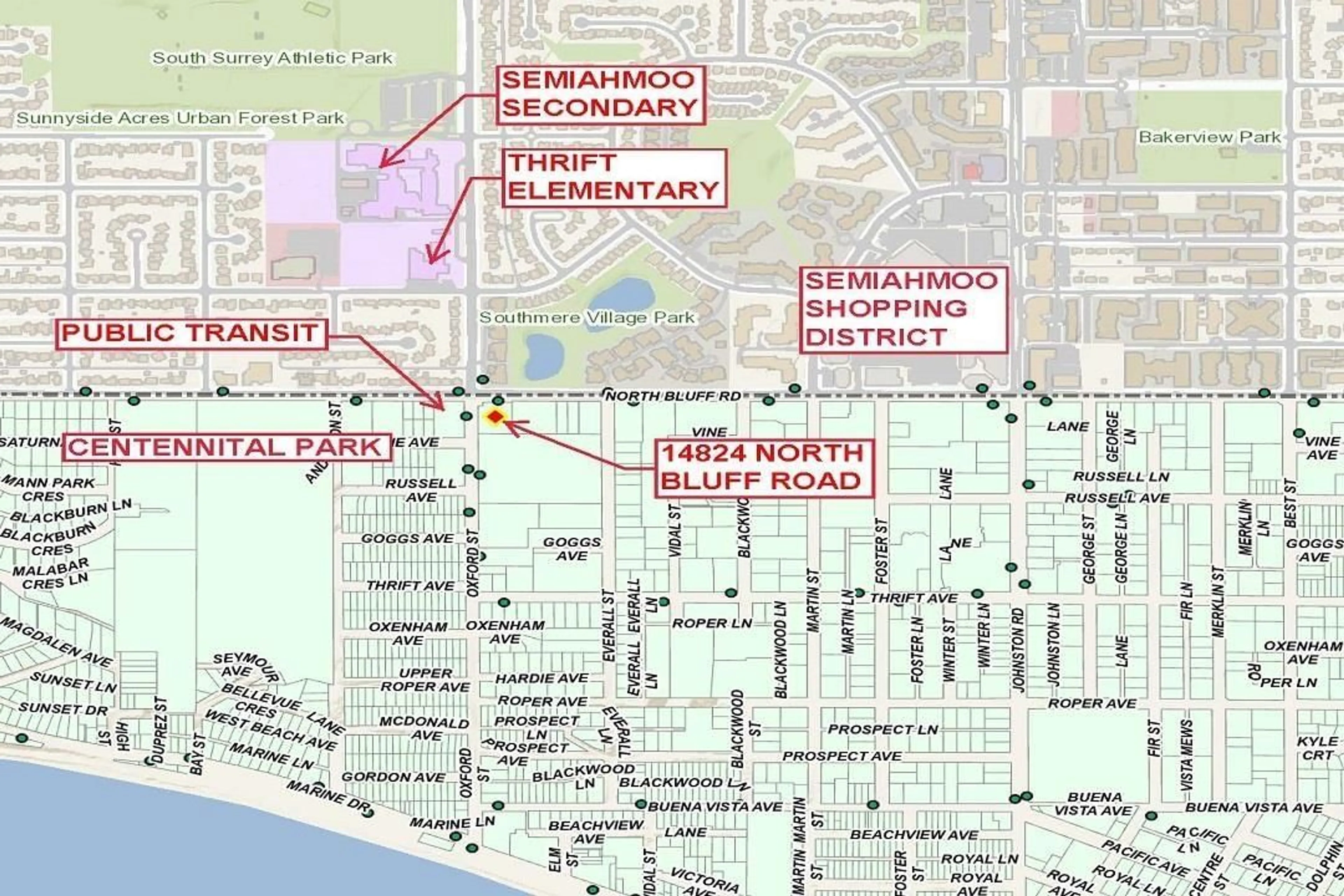 Picture of a map for 903 14824 NORTH BLUFF ROAD, White Rock British Columbia V4B3E2