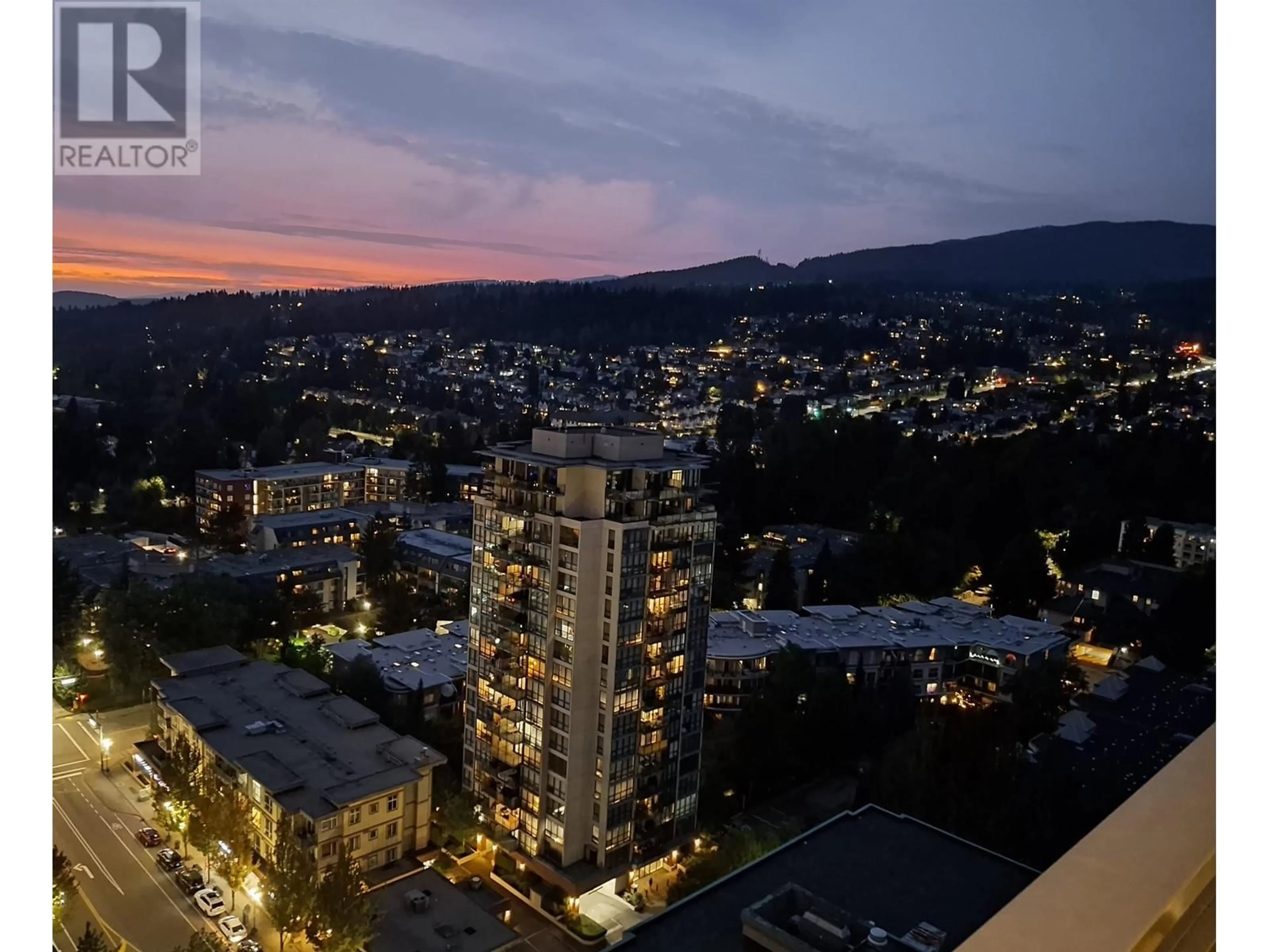 A pic from outside/outdoor area/front of a property/back of a property/a pic from drone, city buildings view from balcony for 2807 - 2978 GLEN DRIVE, Coquitlam British Columbia V3B0C3