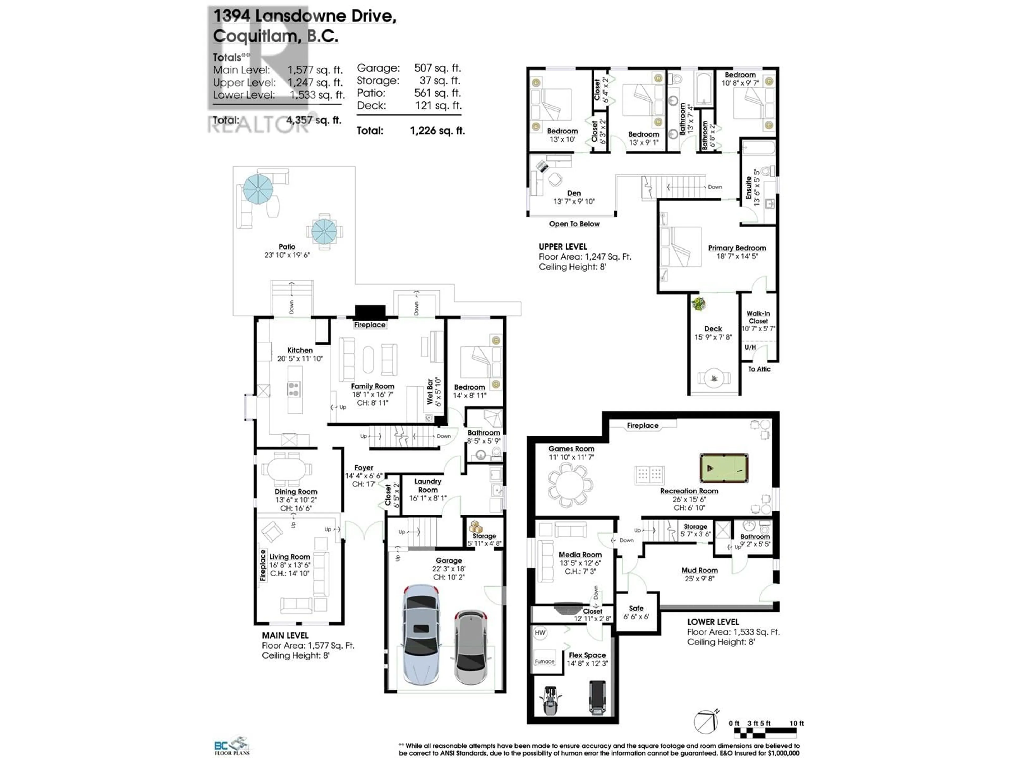 Floor plan for 1394 LANSDOWNE DRIVE, Coquitlam British Columbia V3E1Y4